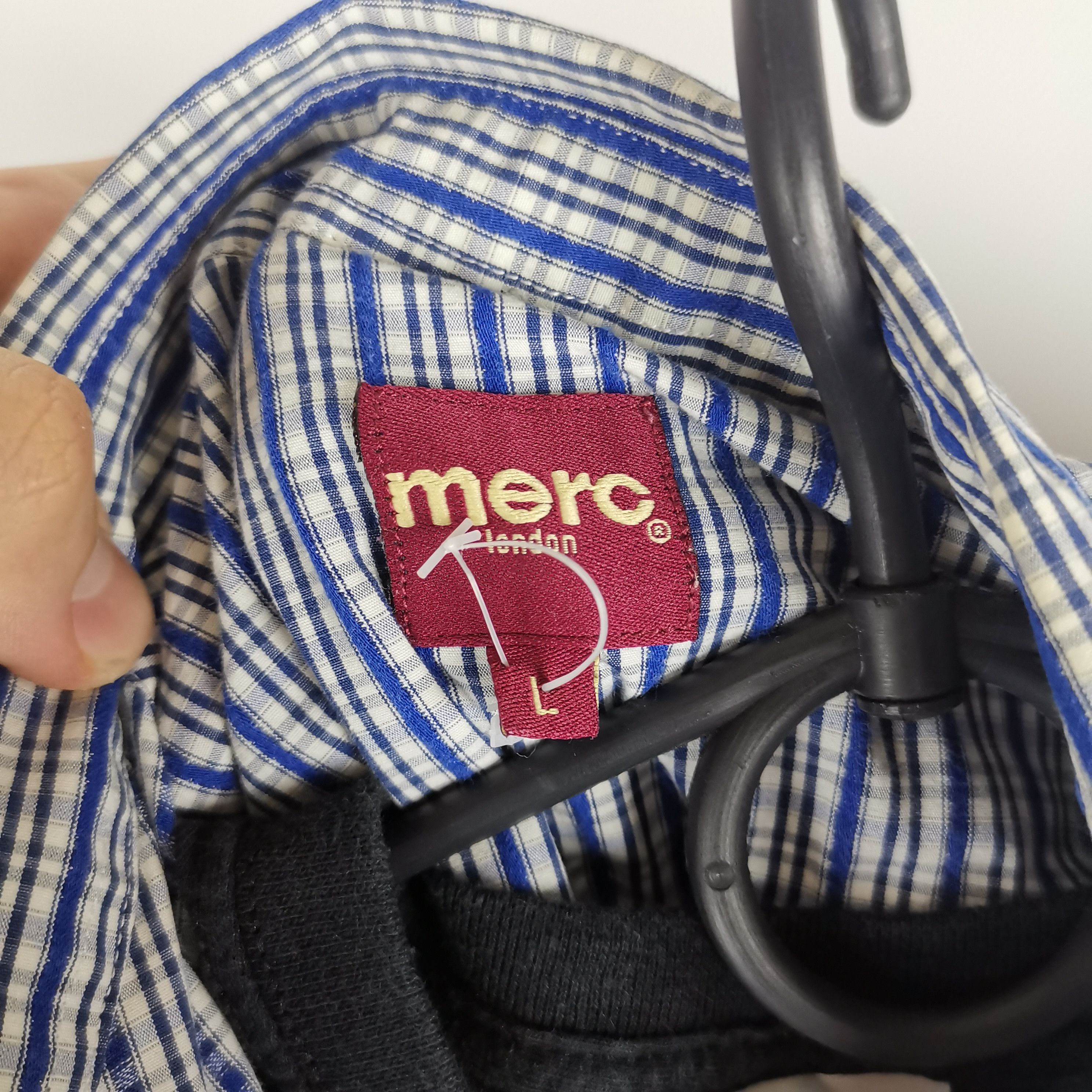 Merc Merc London check plaid blue shirt Size US L / EU 52-54 / 3 - 2 Thumbnail