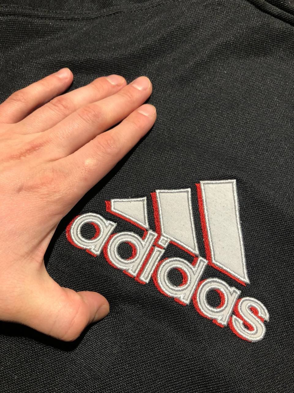 Adidas Vintage Adidas Nylon Track Jacket Big Logo Size US L / EU 52-54 / 3 - 3 Thumbnail