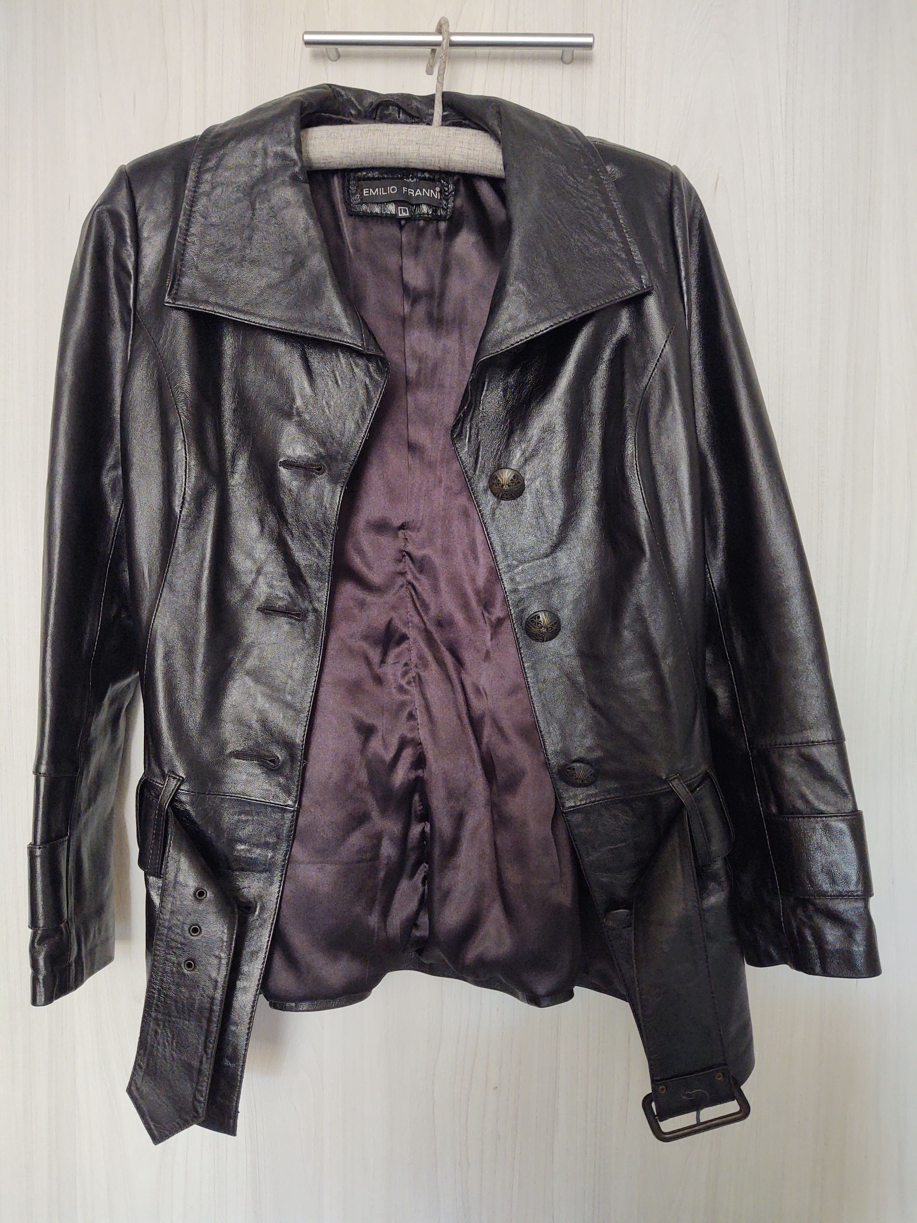 Other Black genuine leather Coat Emilio Franni sz M - NEW! Size M / US 6-8 / IT 42-44 - 1 Thumbnail