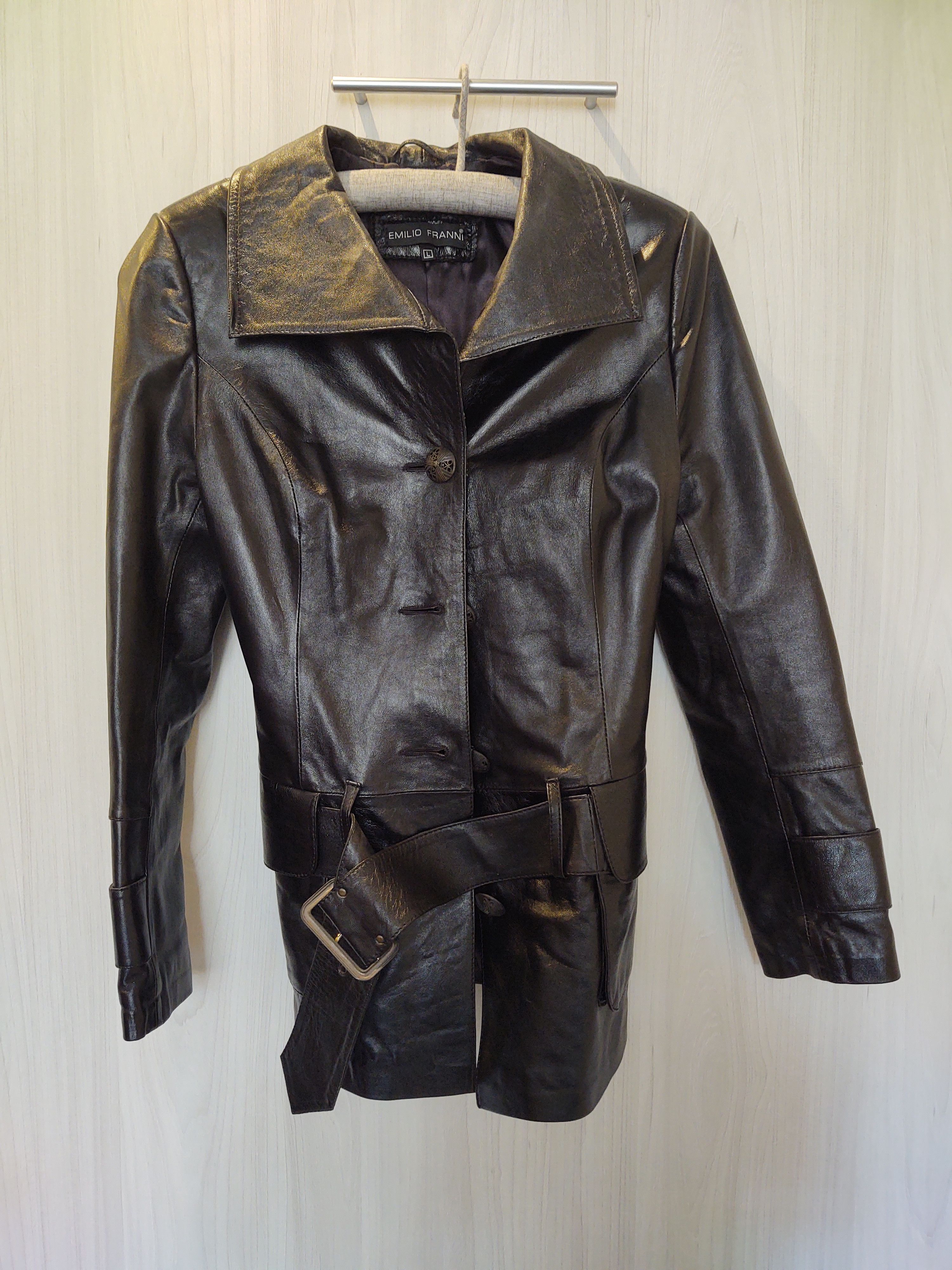 Other Black genuine leather Coat Emilio Franni sz M - NEW! Size M / US 6-8 / IT 42-44 - 2 Thumbnail
