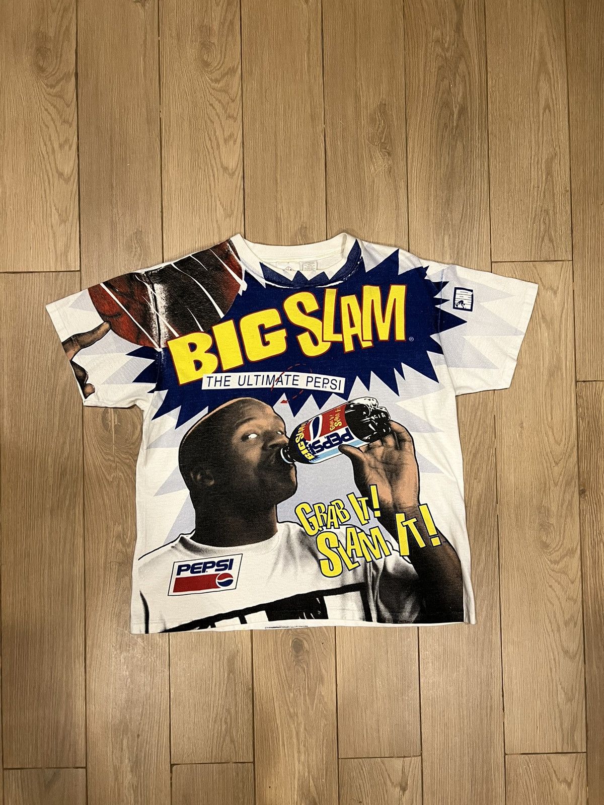 Vintage Crazy 90s Shaq X Big Slam Pepsi Tee | Grailed