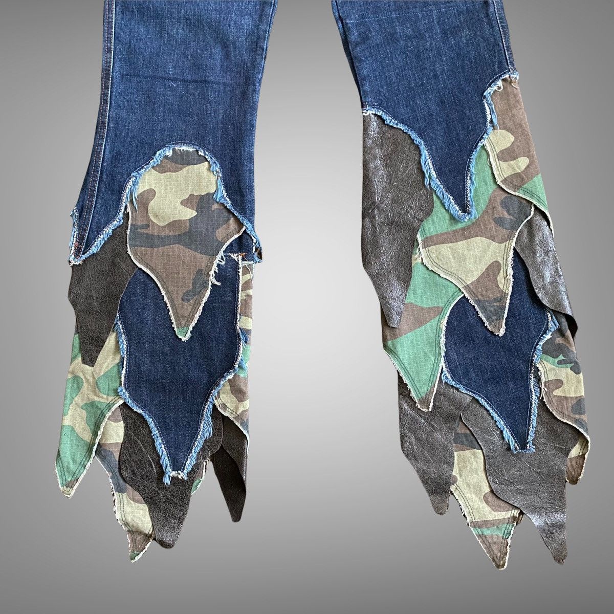 Jean Paul Gaultier Jean Paul Gaultier Camo Leaf Denim Pants Size US 28 / EU 44 - 4 Thumbnail