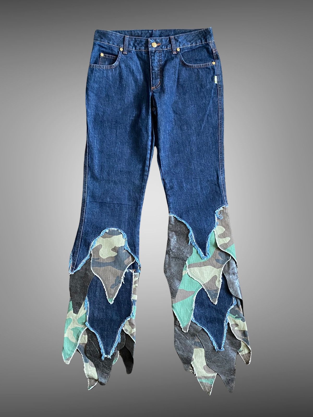 Jean Paul Gaultier Jean Paul Gaultier Camo Leaf Denim Pants Size US 28 / EU 44 - 1 Thumbnail
