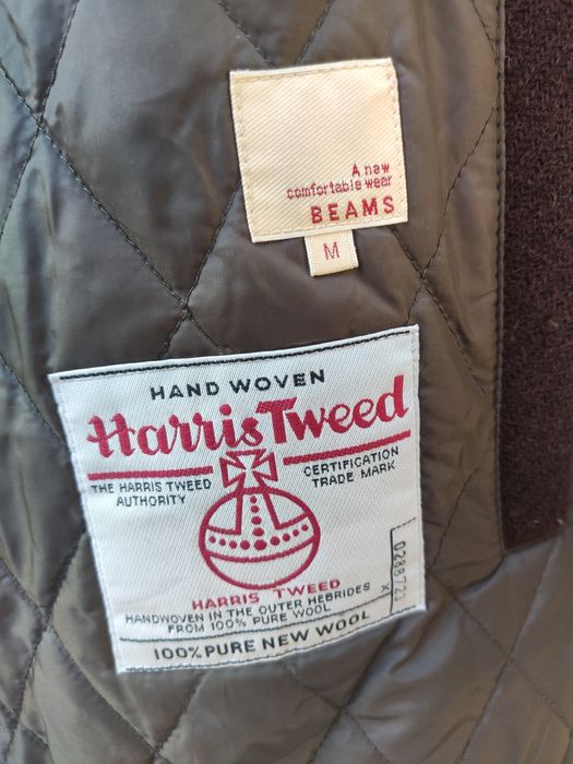 Beams Plus Beams X Harris Tweed Jacket wool fur coat | Grailed