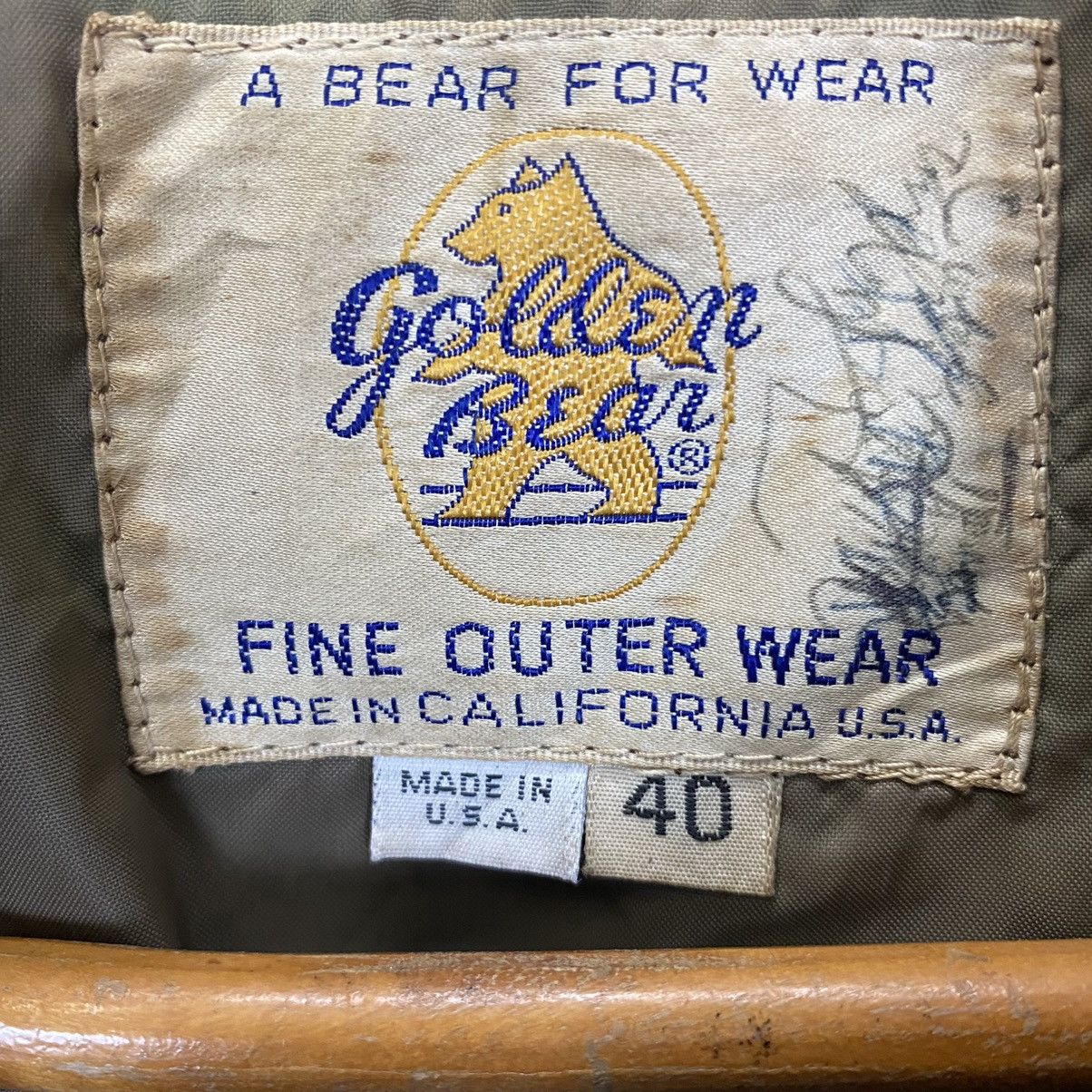 Vintage VINTAGE GOLDEN BEAR LEATHER BOMBER JACKET SIZE 40 Size US M / EU 48-50 / 2 - 12 Thumbnail