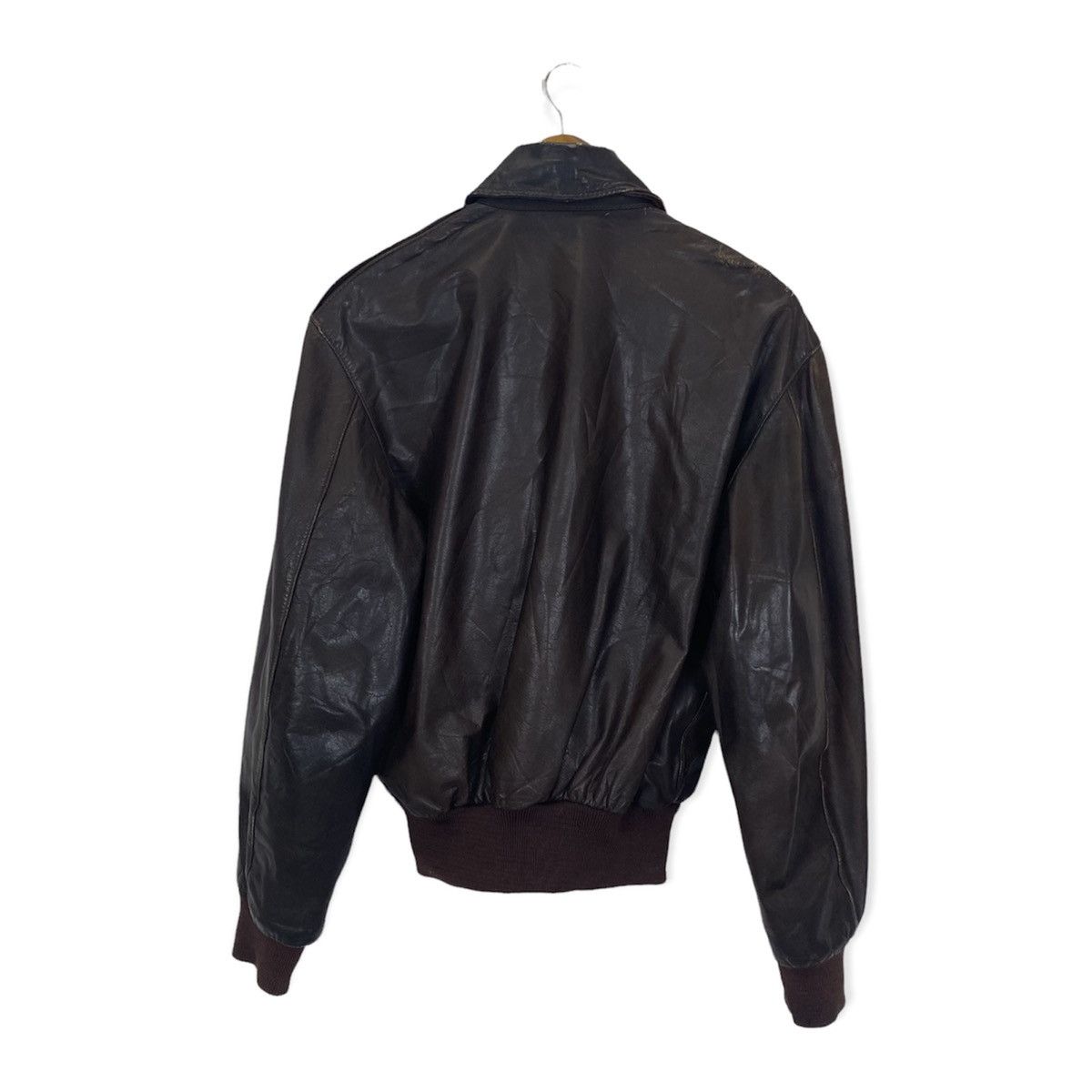 Vintage VINTAGE GOLDEN BEAR LEATHER BOMBER JACKET SIZE 40 Size US M / EU 48-50 / 2 - 2 Thumbnail