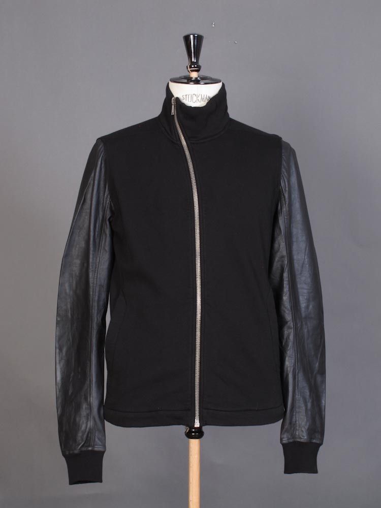 Rick Owens Drkshdw Mollino Leather Sweat Jacket | Grailed