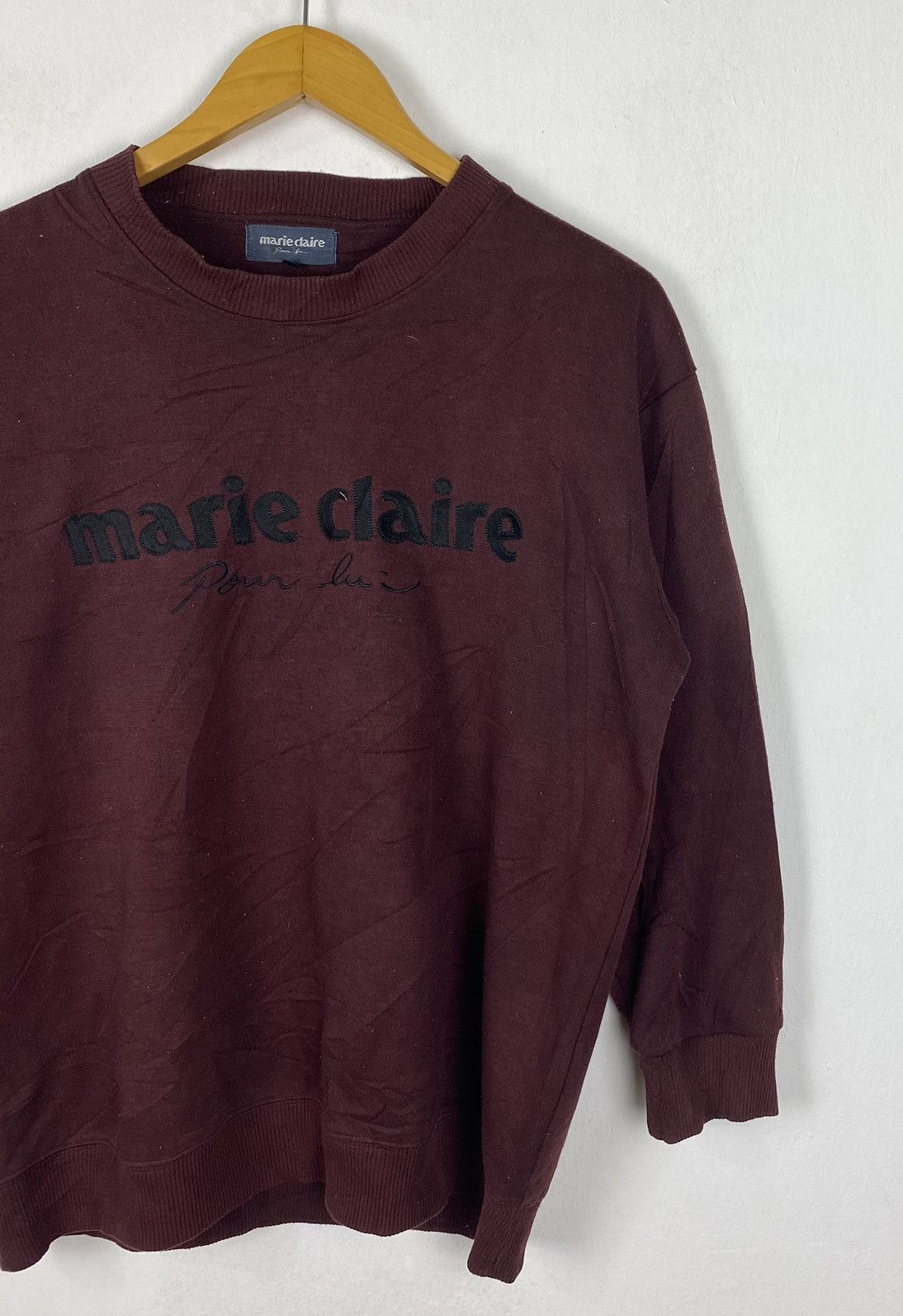 Japanese Brand Individual Designer Marie Clare Pour Sweatshirt Size US L / EU 52-54 / 3 - 3 Thumbnail