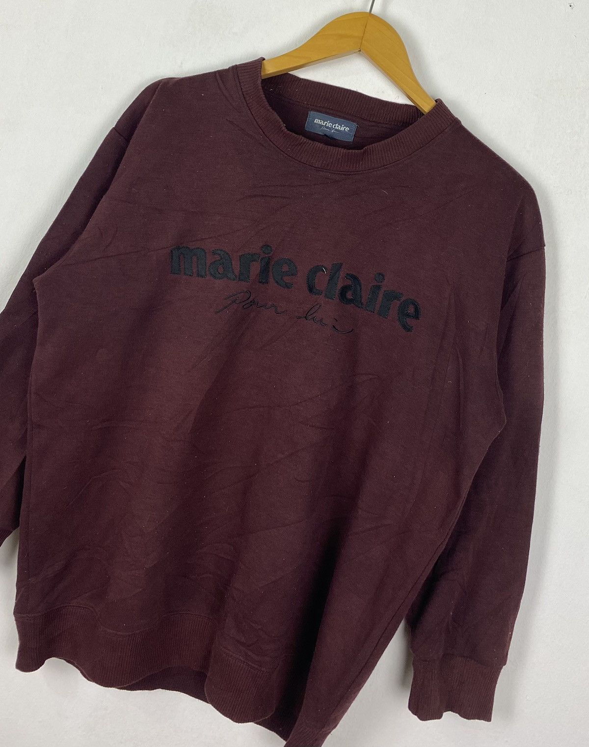 Japanese Brand Individual Designer Marie Clare Pour Sweatshirt Size US L / EU 52-54 / 3 - 2 Thumbnail
