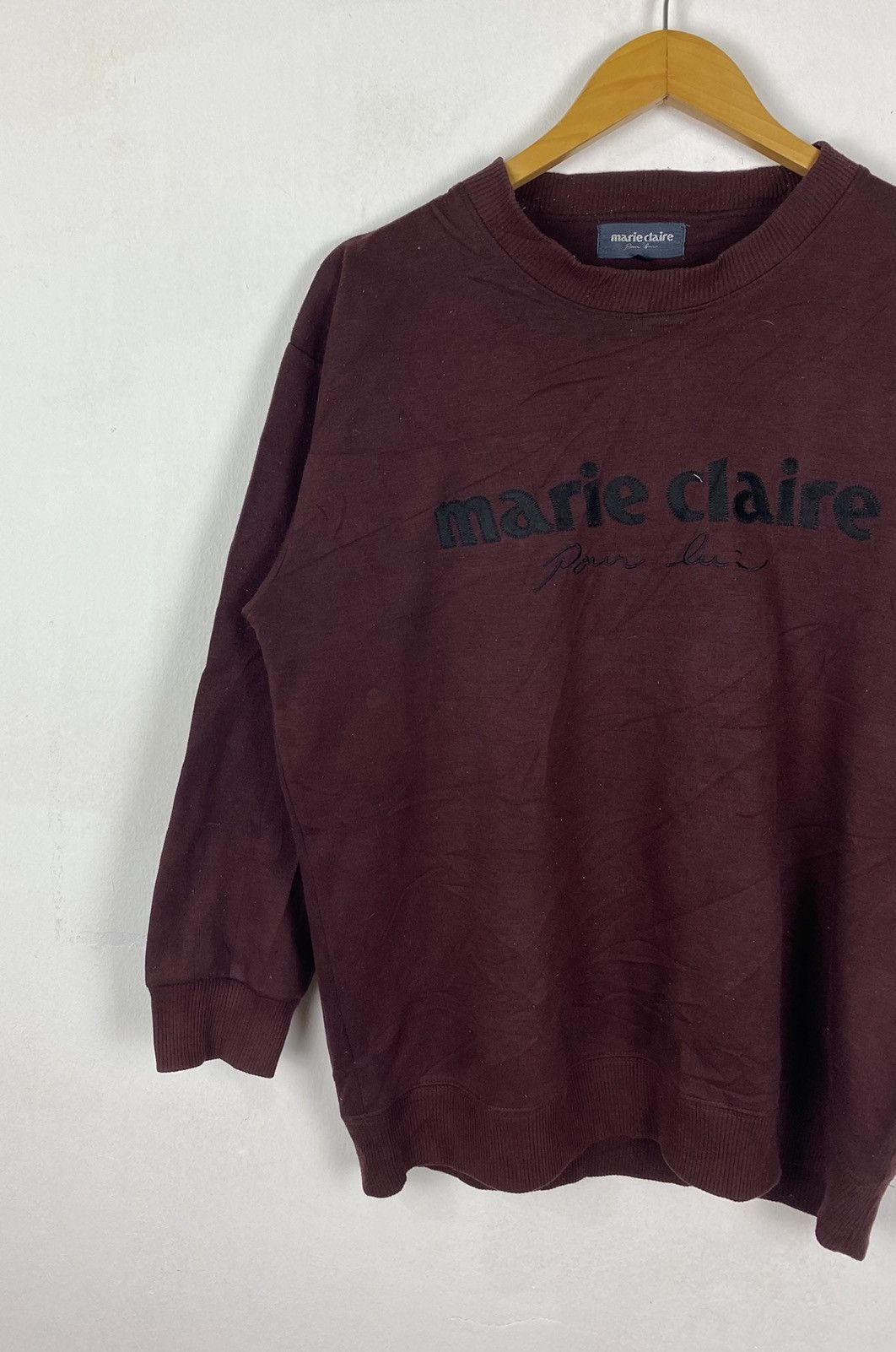 Japanese Brand Individual Designer Marie Clare Pour Sweatshirt Size US L / EU 52-54 / 3 - 4 Thumbnail