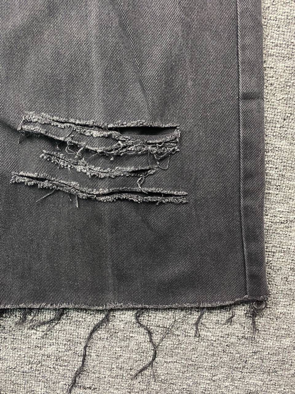If Six Was Nine × Le Grande Bleu (L.G.B.) vintage distressed denim jeans black bondage grunge style Size US 42 / EU 58 - 7 Thumbnail