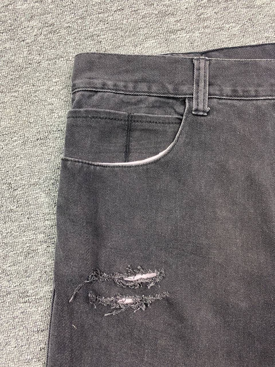 If Six Was Nine × Le Grande Bleu (L.G.B.) vintage distressed denim jeans black bondage grunge style Size US 42 / EU 58 - 3 Thumbnail