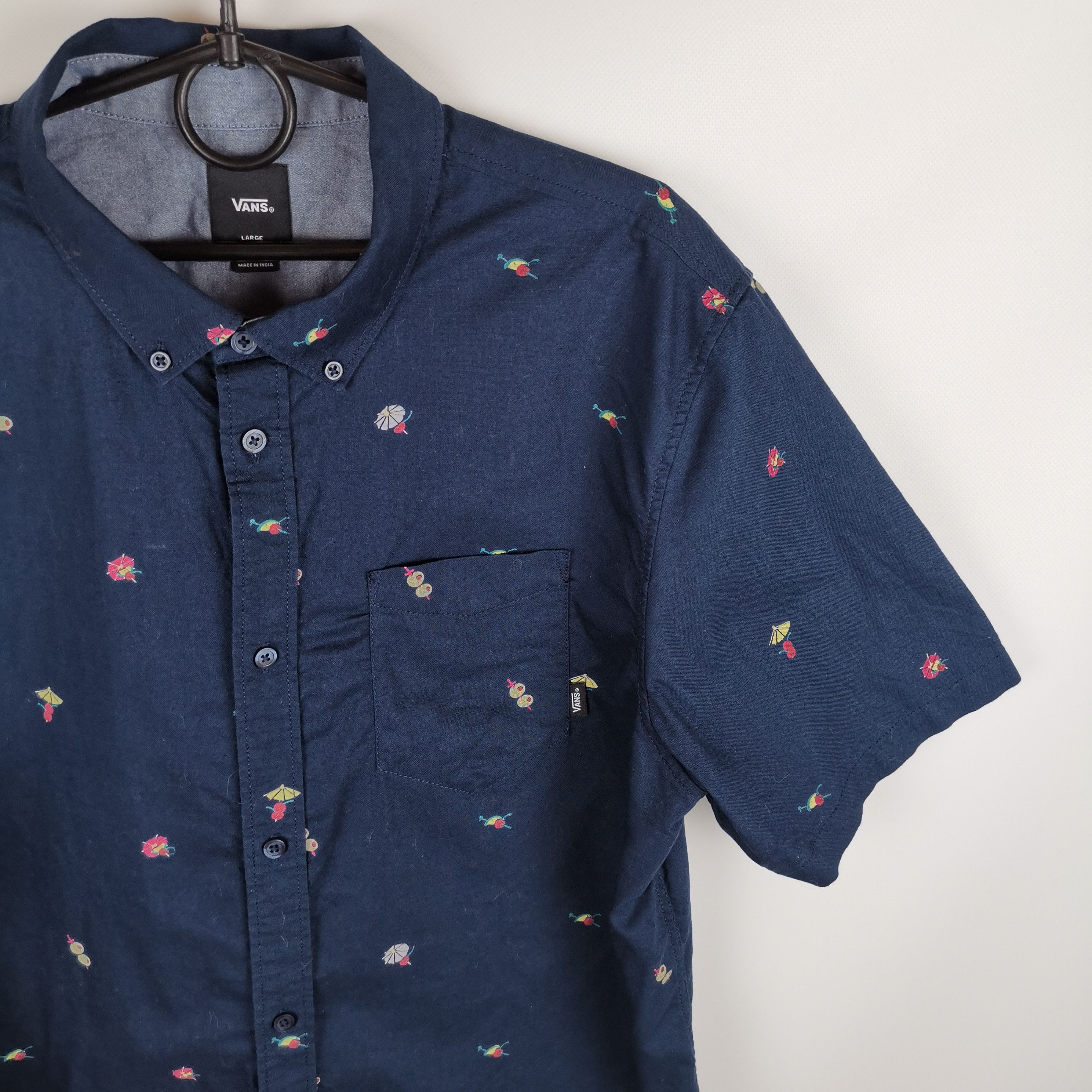 Vans Vans navy blue multilogo short sleeve shirt Size US L / EU 52-54 / 3 - 4 Thumbnail