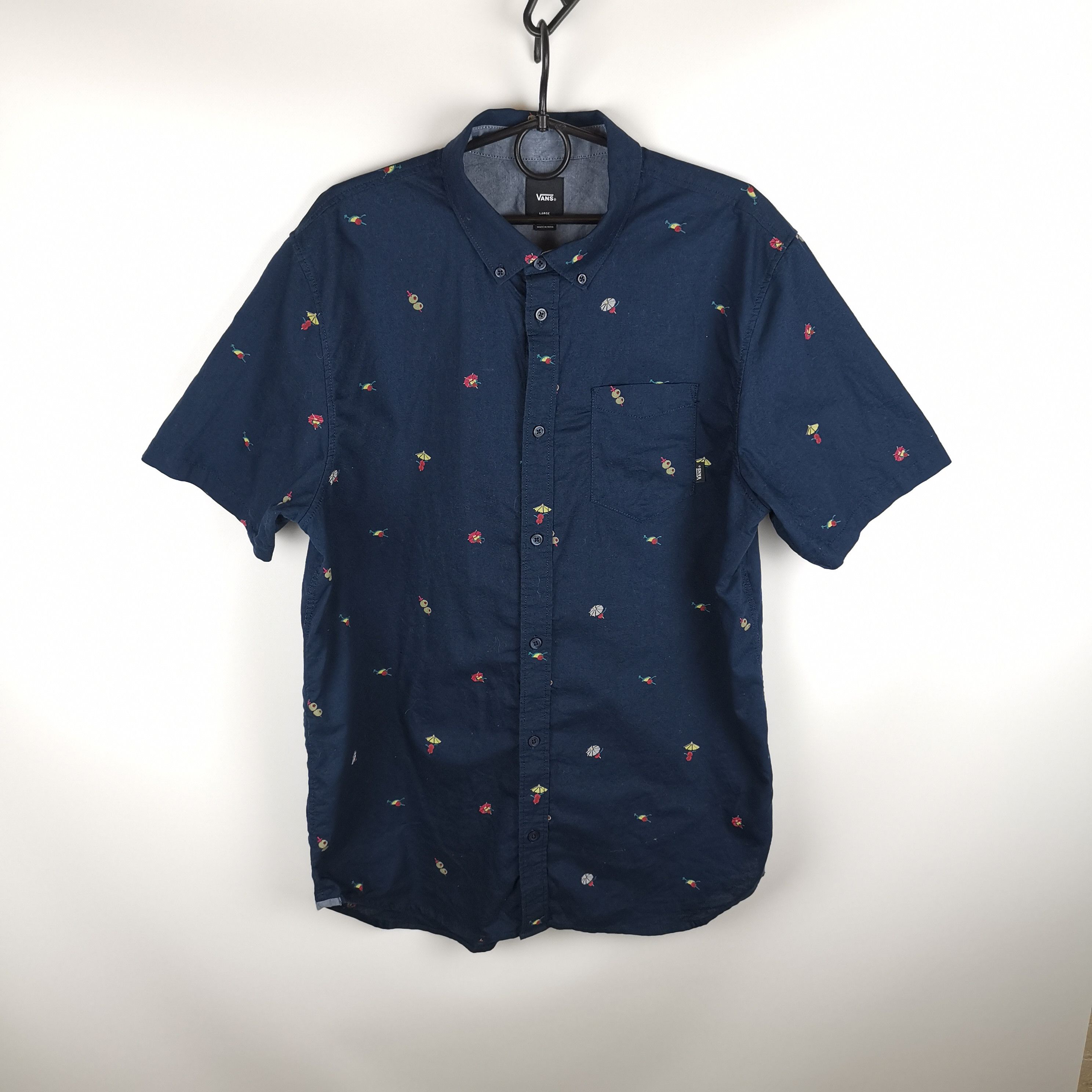 Vans Vans navy blue multilogo short sleeve shirt Size US L / EU 52-54 / 3 - 1 Thumbnail