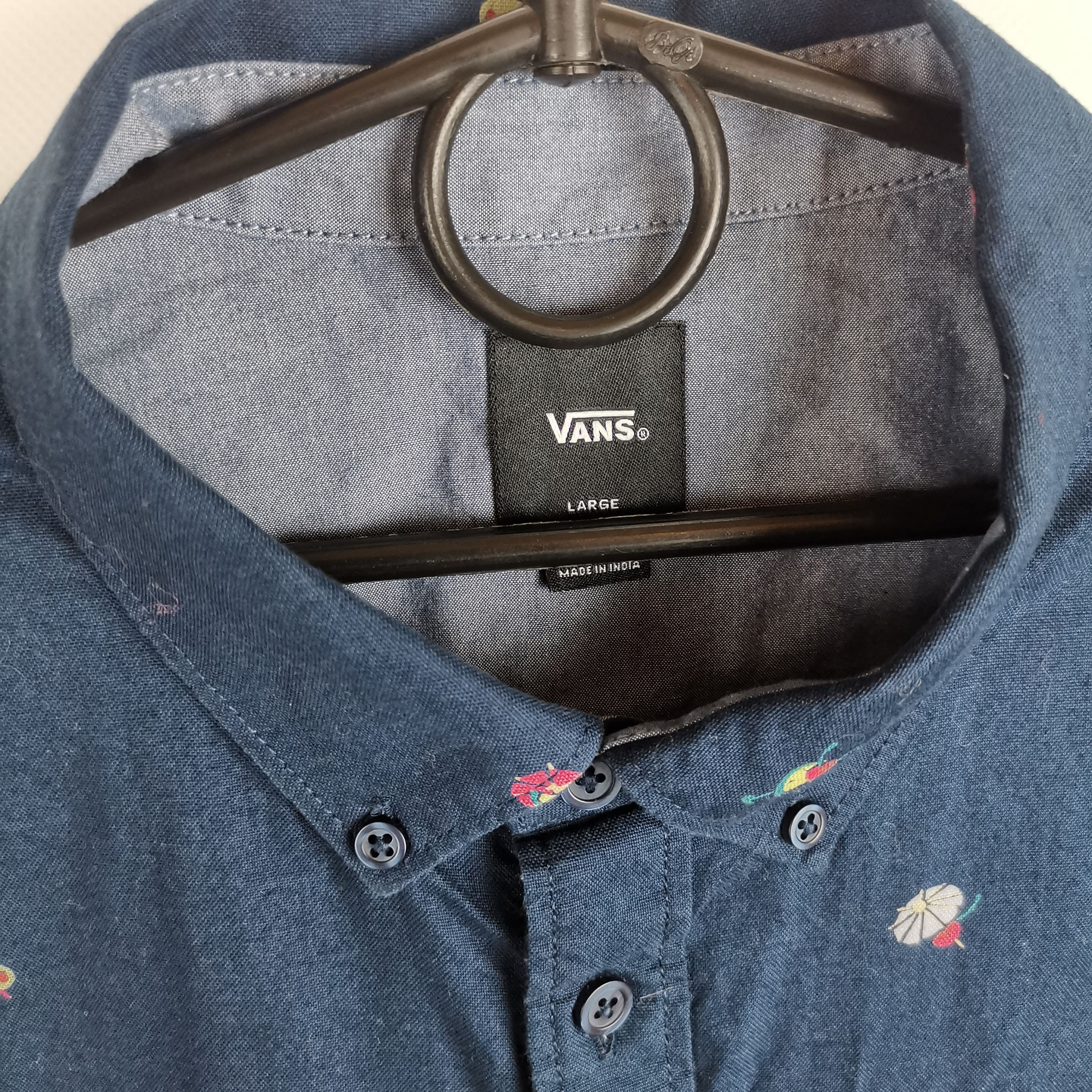 Vans Vans navy blue multilogo short sleeve shirt Size US L / EU 52-54 / 3 - 2 Thumbnail