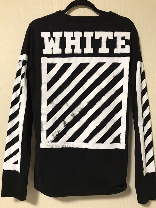 Off white brushed outlet diagonals long sleeve