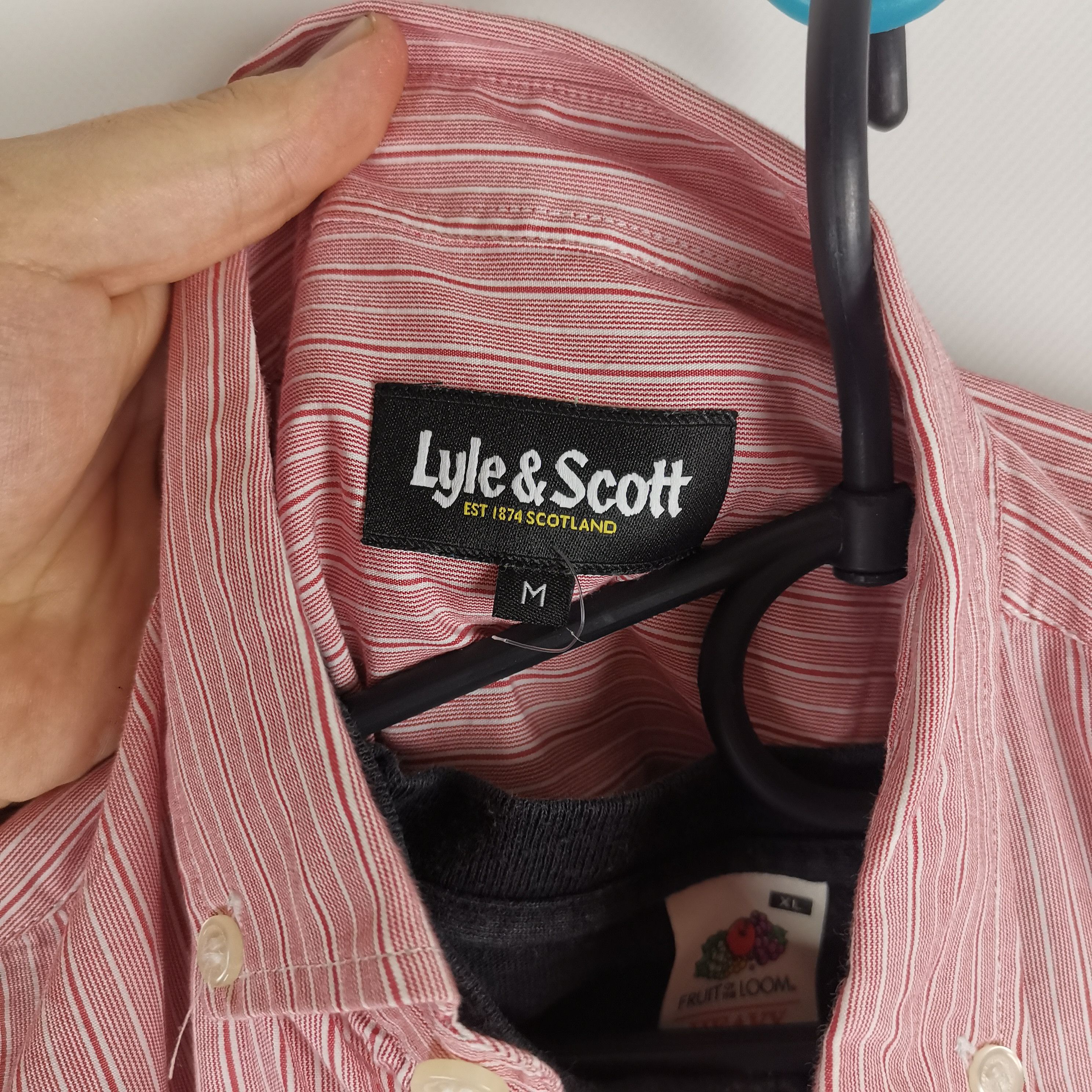Lyle & Scott Lyle&Scott striped pink shirt size m Size US M / EU 48-50 / 2 - 2 Thumbnail