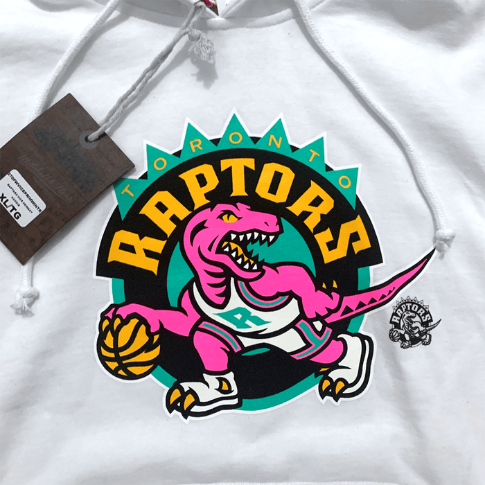 Toronto raptors men's mitchell and ness dino outlet hoodie