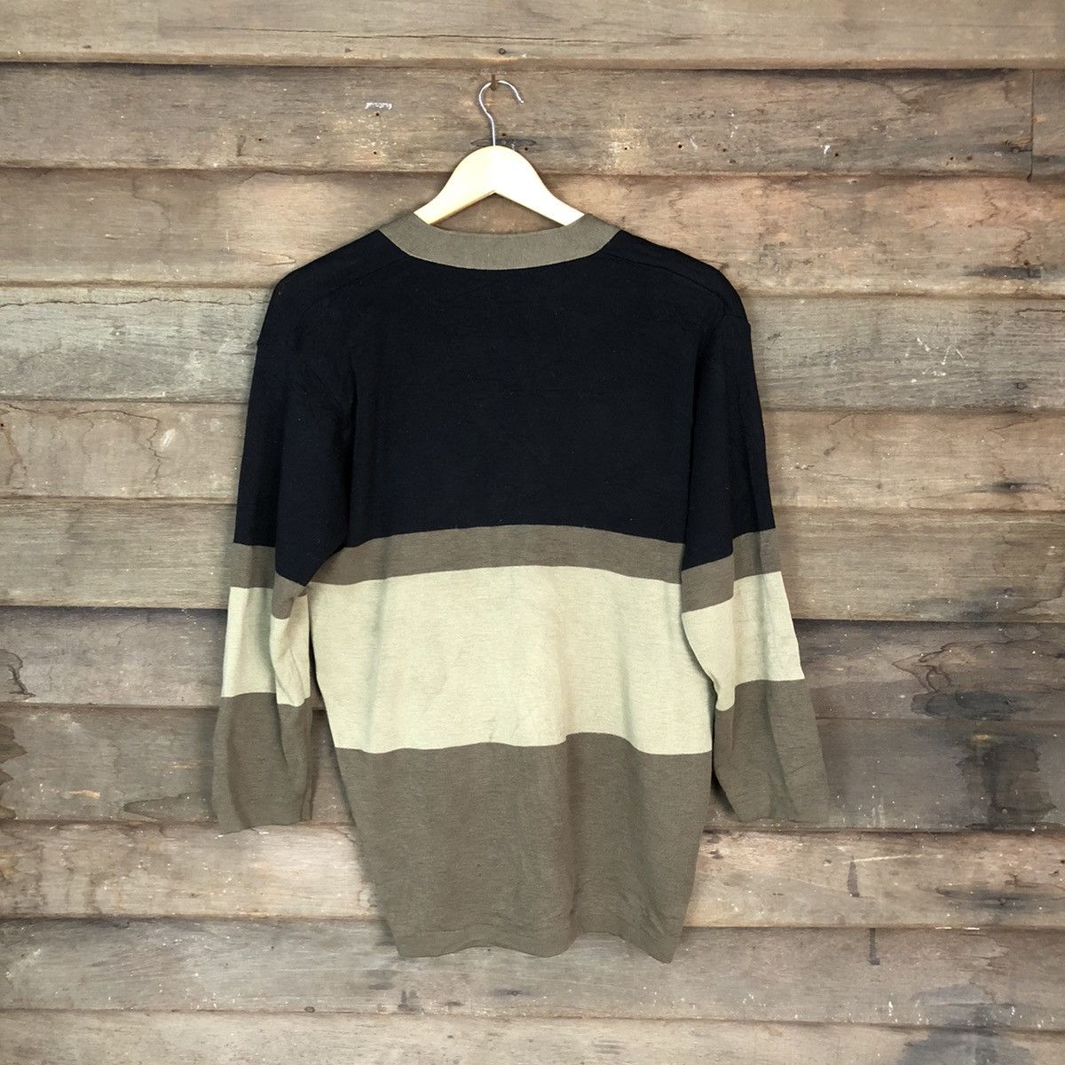 Japanese Brand Japanese Brand Brown Stripe Cardigan #H052 Size US L / EU 52-54 / 3 - 7 Thumbnail