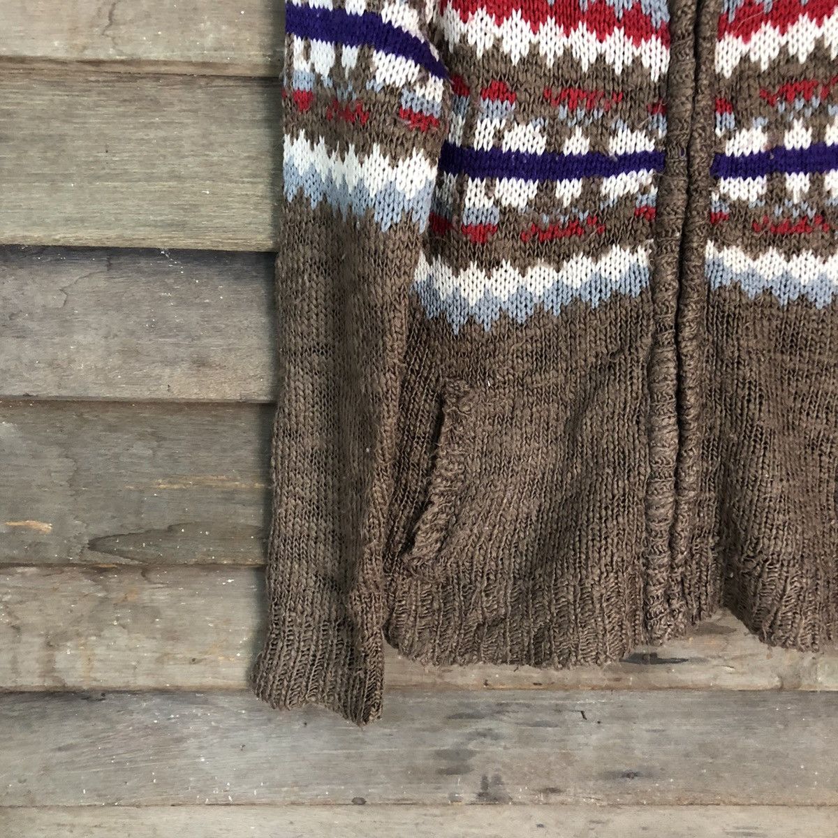 Aran Isles Knitwear 3 Can 4 on Brown Hoodie Knitwear cardigan #H049 Size US S / EU 44-46 / 1 - 4 Thumbnail