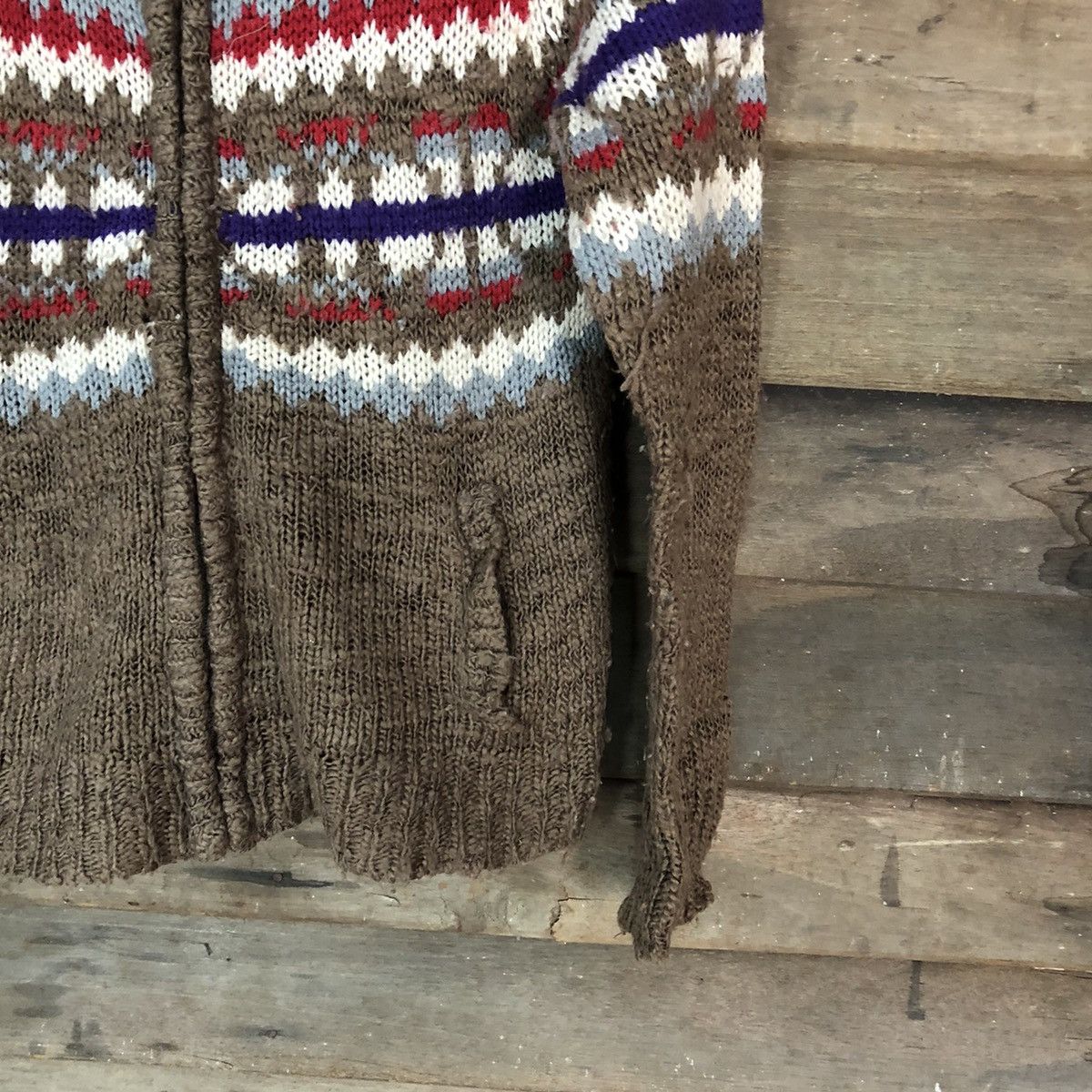 Aran Isles Knitwear 3 Can 4 on Brown Hoodie Knitwear cardigan #H049 Size US S / EU 44-46 / 1 - 5 Thumbnail