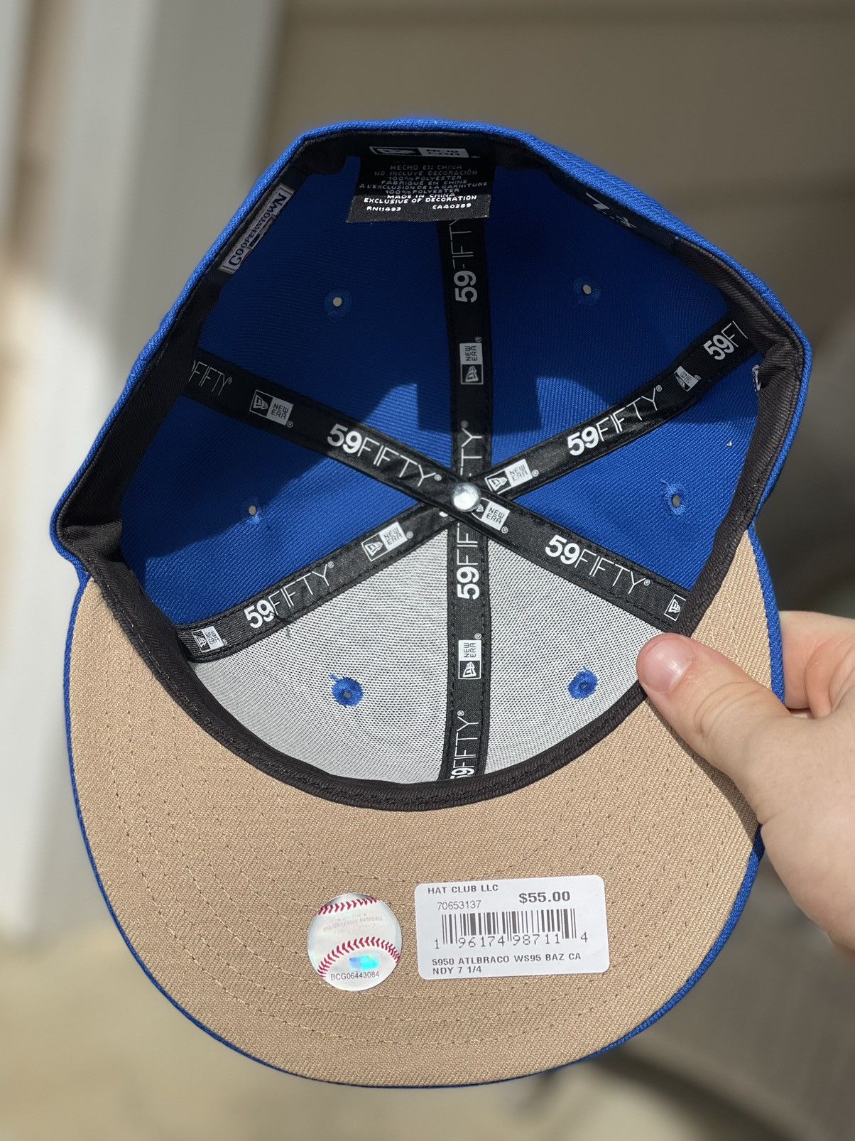 Hat Club × New Era Hat Club Exclusive Atlanta Braves 1995 WS Candy Pack Sz 71/4 Size ONE SIZE - 4 Thumbnail