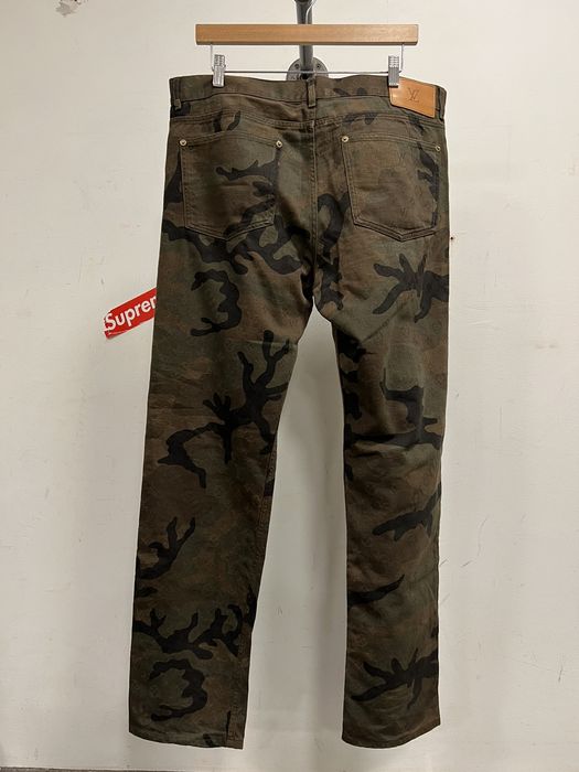 Supreme x Louis Vuitton Jacquard Denim 5-Pocket Jean Camo Men's