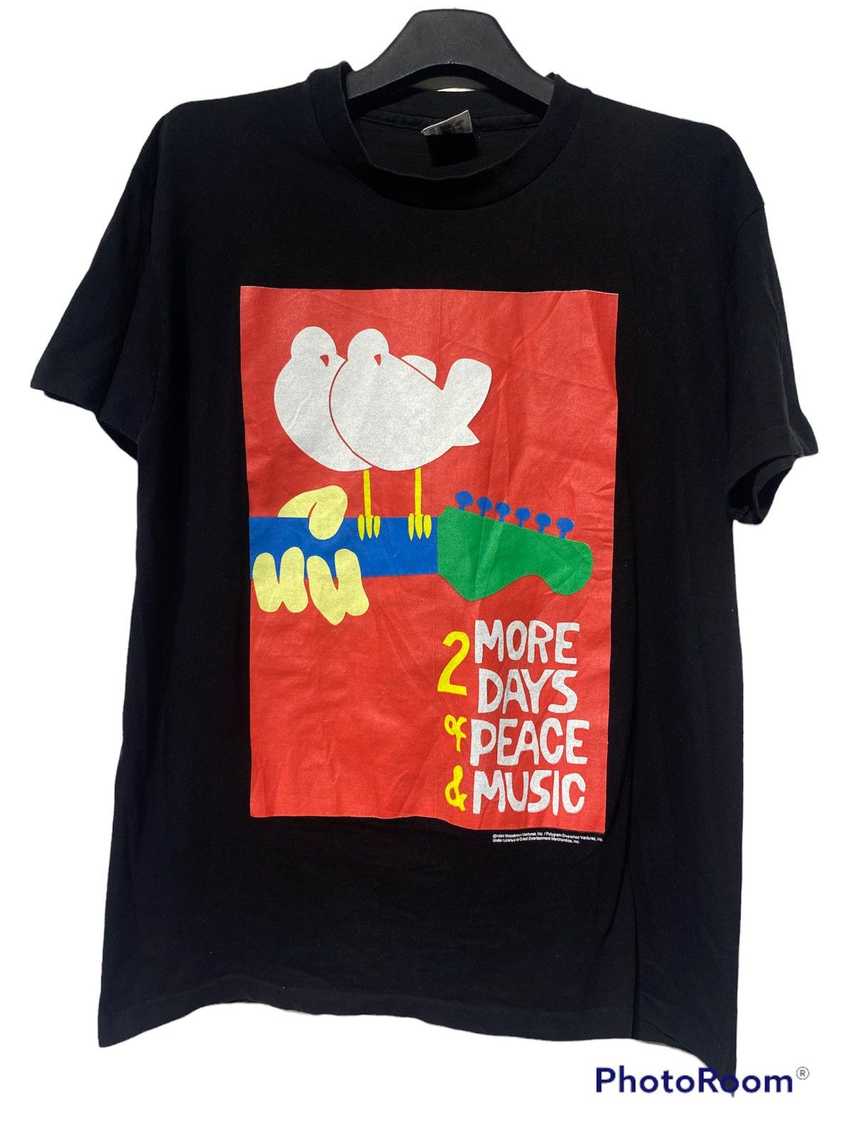 Band Tees VINTAGE 1994 WOODSTOCK Saugerties peace and music shirt Size US L / EU 52-54 / 3 - 1 Thumbnail