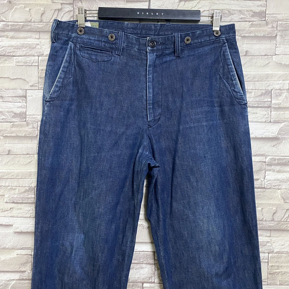Dry Bones Dry Bones Denim Work Pants Buckle Back Size US 34 / EU 50 - 4 Thumbnail
