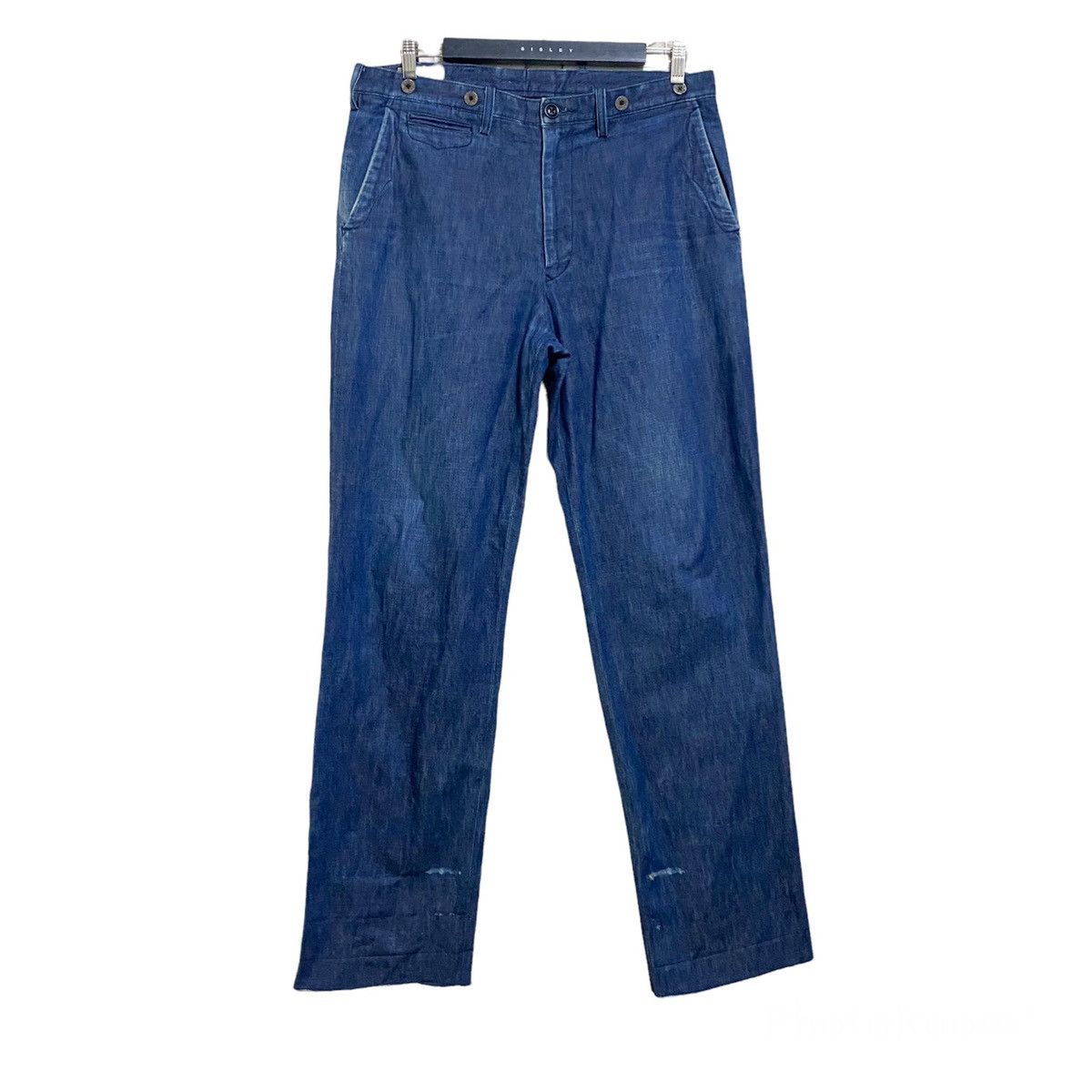 Dry Bones Dry Bones Denim Work Pants Buckle Back Size US 34 / EU 50 - 2 Thumbnail