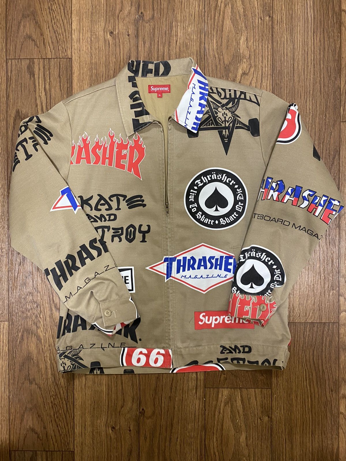 Supreme x cheap thrasher work jacket