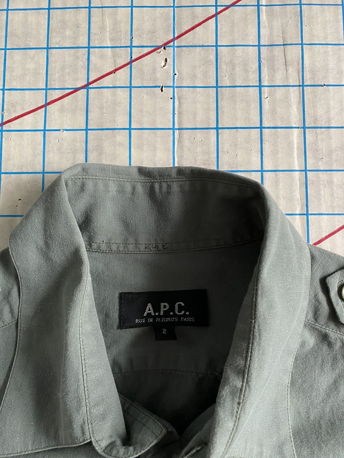 A.P.C. × Vintage Vintage APC Button Up Shirt Size 2 Fits Small Seafoam Green Size US S / EU 44-46 / 1 - 7 Thumbnail
