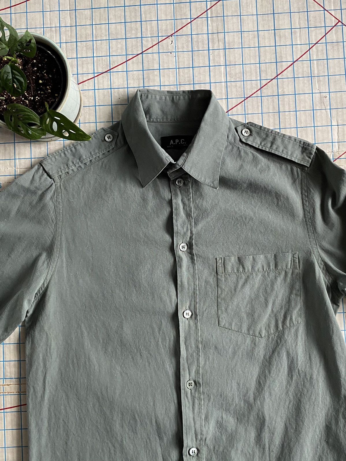 A.P.C. × Vintage Vintage APC Button Up Shirt Size 2 Fits Small Seafoam Green Size US S / EU 44-46 / 1 - 6 Thumbnail