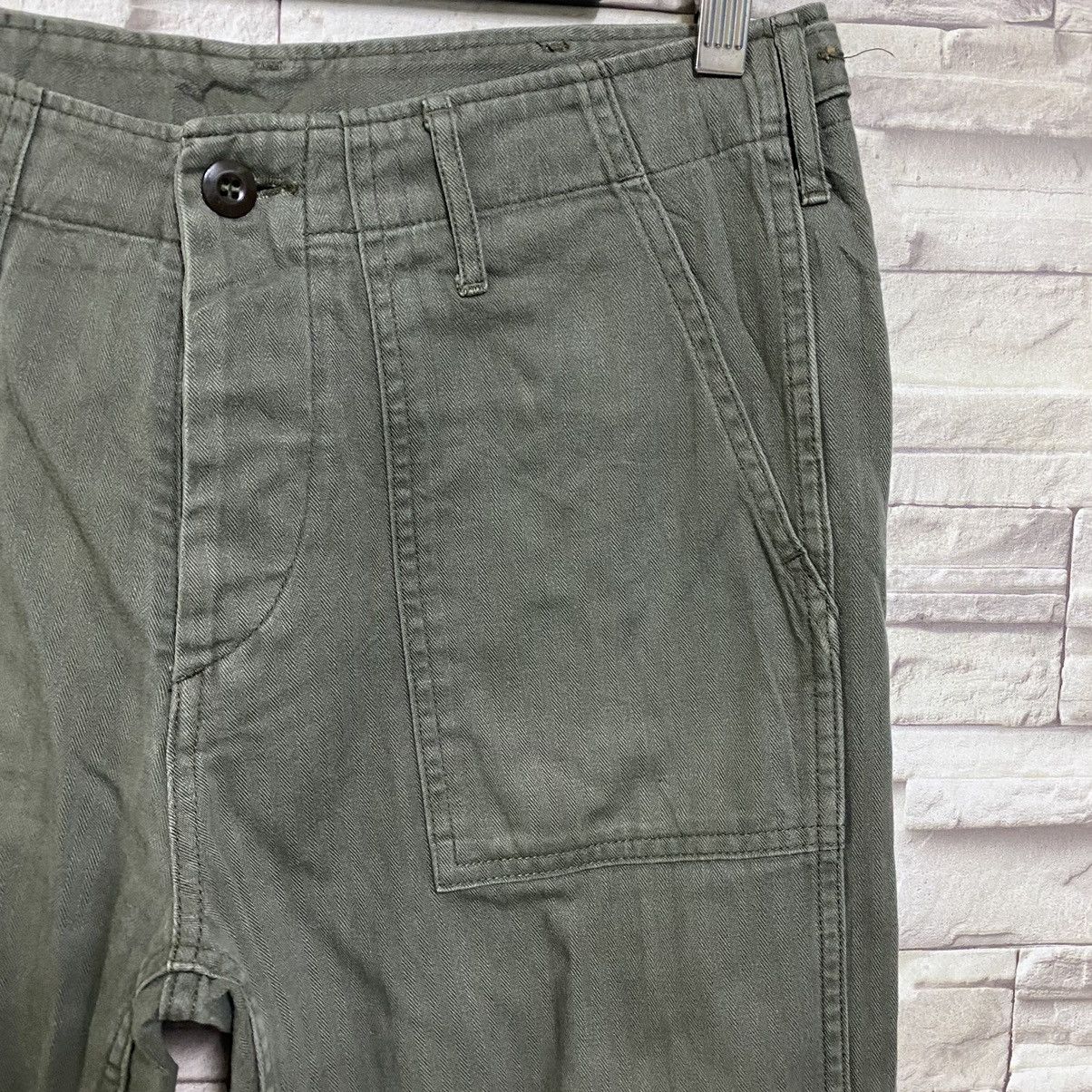 LE CIEL BLEU Voler Dans Le Ciel Fatigue Pants Herringbone Size US 32 / EU 48 - 7 Thumbnail