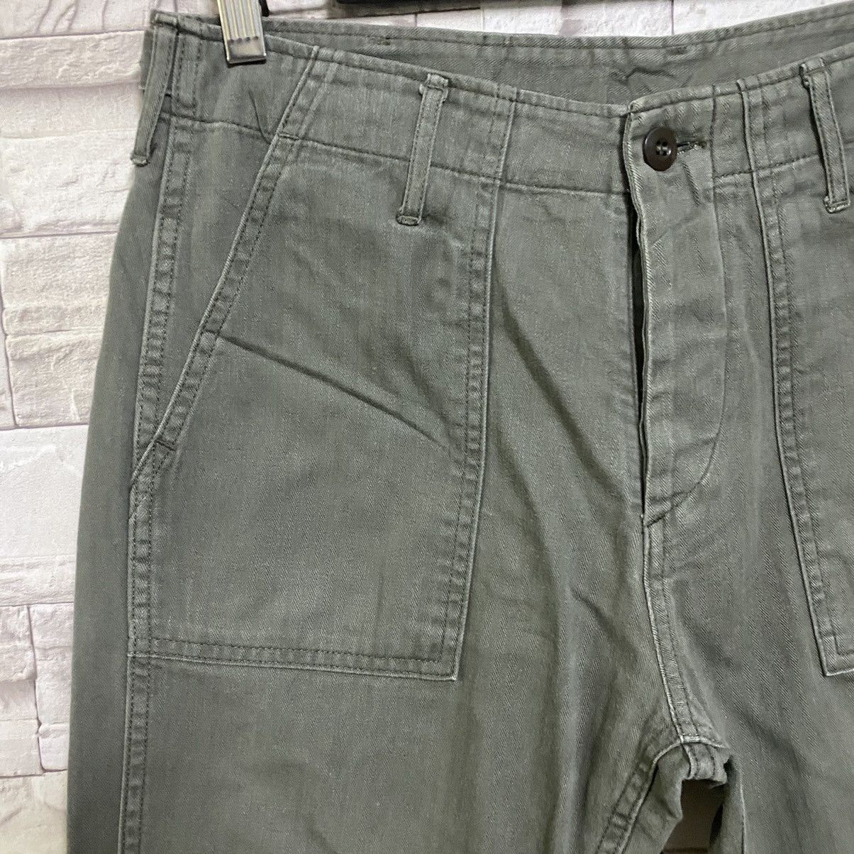 LE CIEL BLEU Voler Dans Le Ciel Fatigue Pants Herringbone Size US 32 / EU 48 - 6 Thumbnail