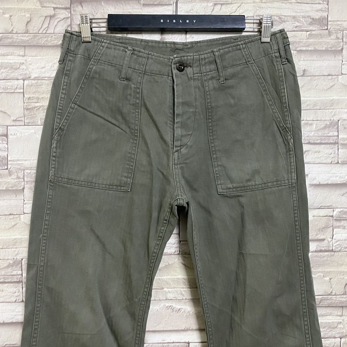 LE CIEL BLEU Voler Dans Le Ciel Fatigue Pants Herringbone Size US 32 / EU 48 - 4 Thumbnail
