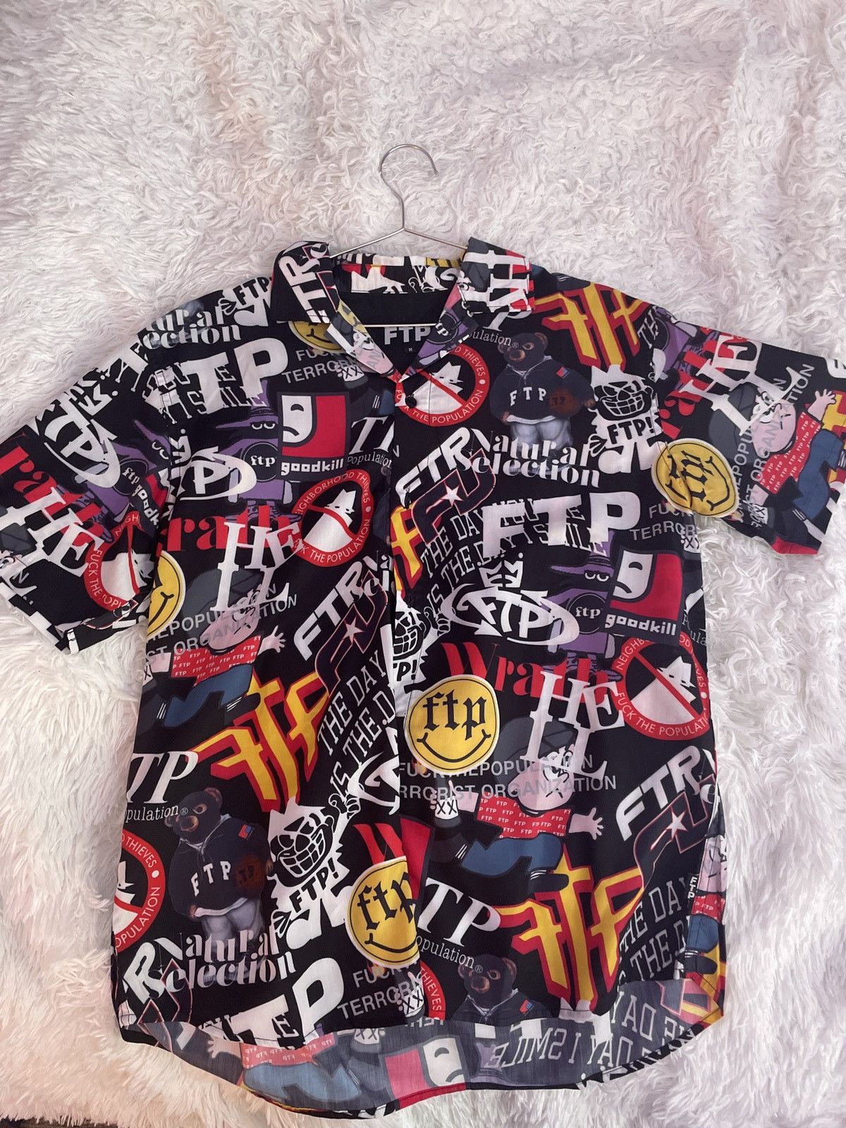 Fuck The Population FTP ARCHIVE BUTTON UP (BLACK) Size US M / EU 48-50 / 2 - 1 Thumbnail