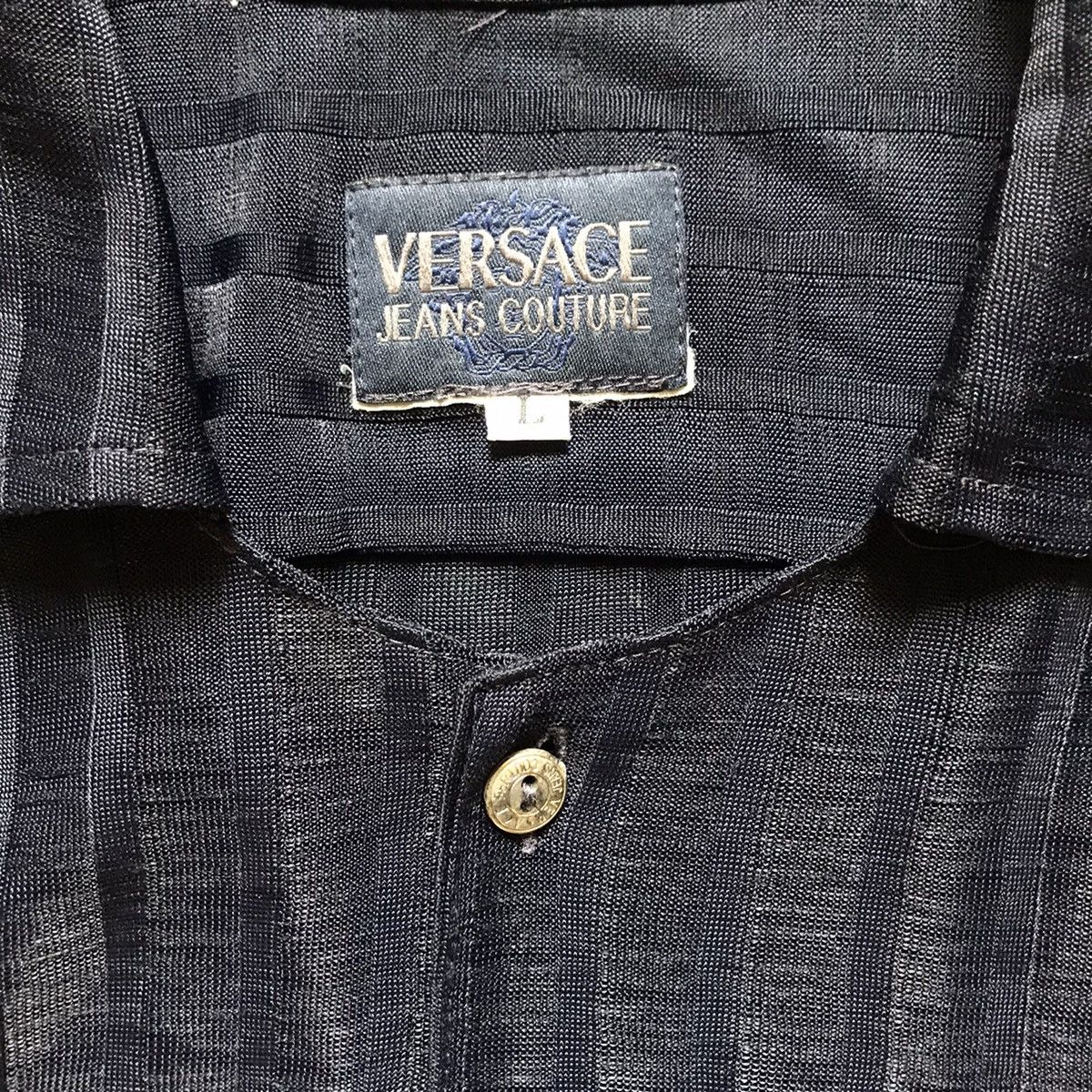 Versace Vtg Versace Jeans Couture Button Up Shirt Size US L / EU 52-54 / 3 - 4 Thumbnail