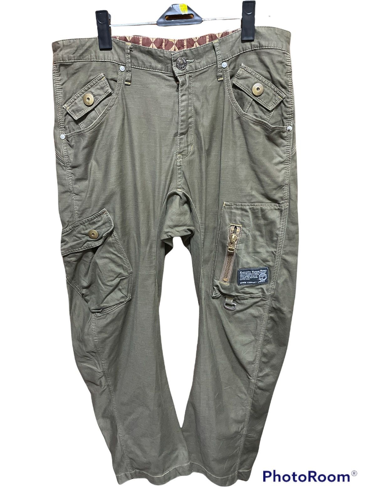 Edwin RARE🔥Edwin Multipocket Buckle Back Olive Bushpant Size US 34 / EU 50 - 1 Thumbnail