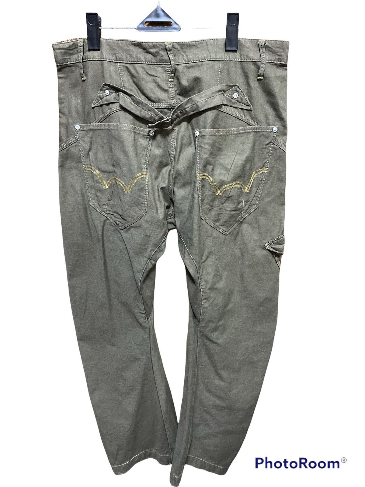 Edwin RARE🔥Edwin Multipocket Buckle Back Olive Bushpant Size US 34 / EU 50 - 2 Thumbnail
