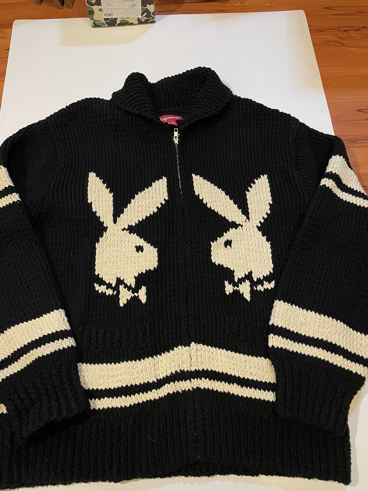 Playboy Supreme Playboy Supreme Shawl Collar Full Zip Sweater Grailed