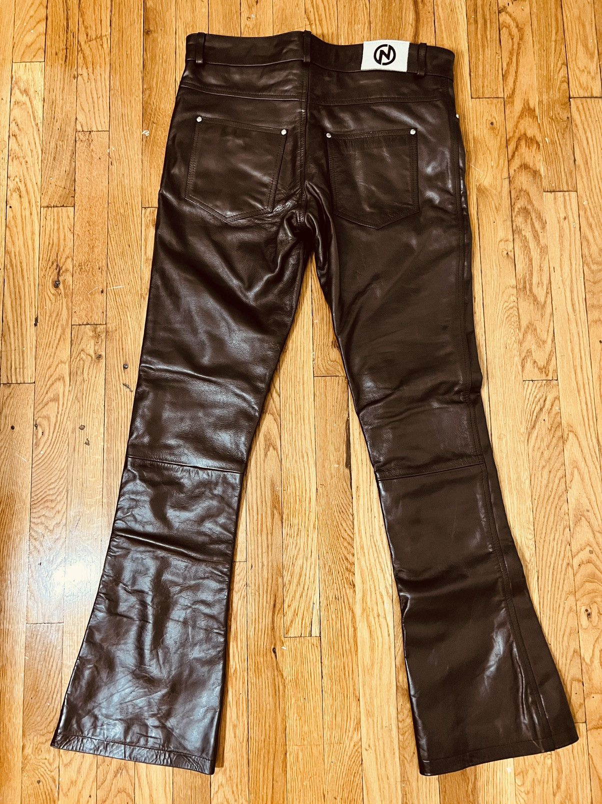 Vintage NYRVA Flared Leather — Coffee Brown Size US 36 / EU 52 - 2 Thumbnail