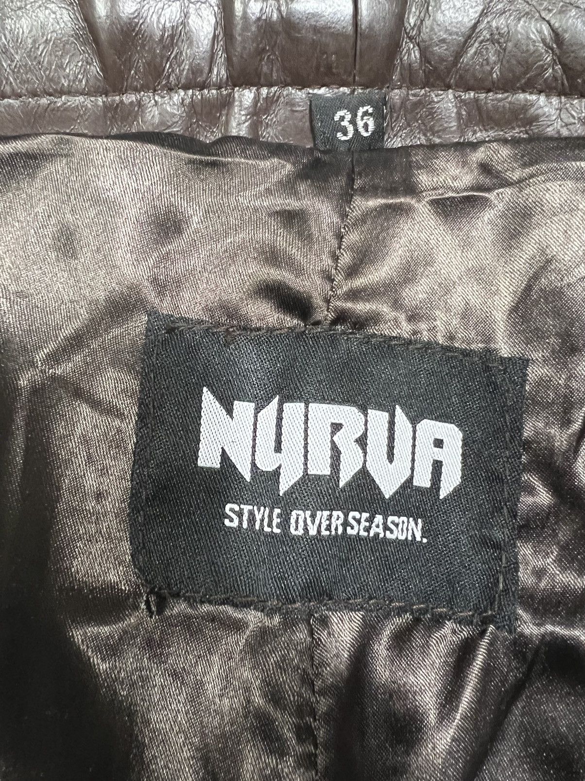 Vintage NYRVA Flared Leather — Coffee Brown Size US 36 / EU 52 - 8 Thumbnail