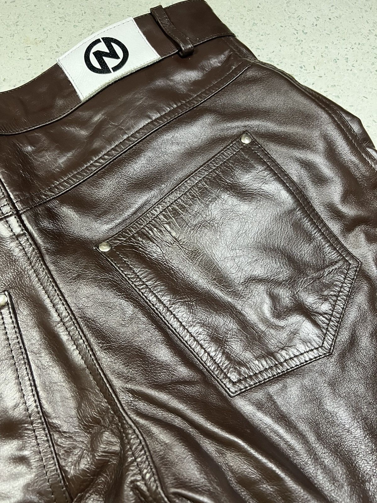Vintage NYRVA Flared Leather — Coffee Brown Size US 36 / EU 52 - 4 Thumbnail