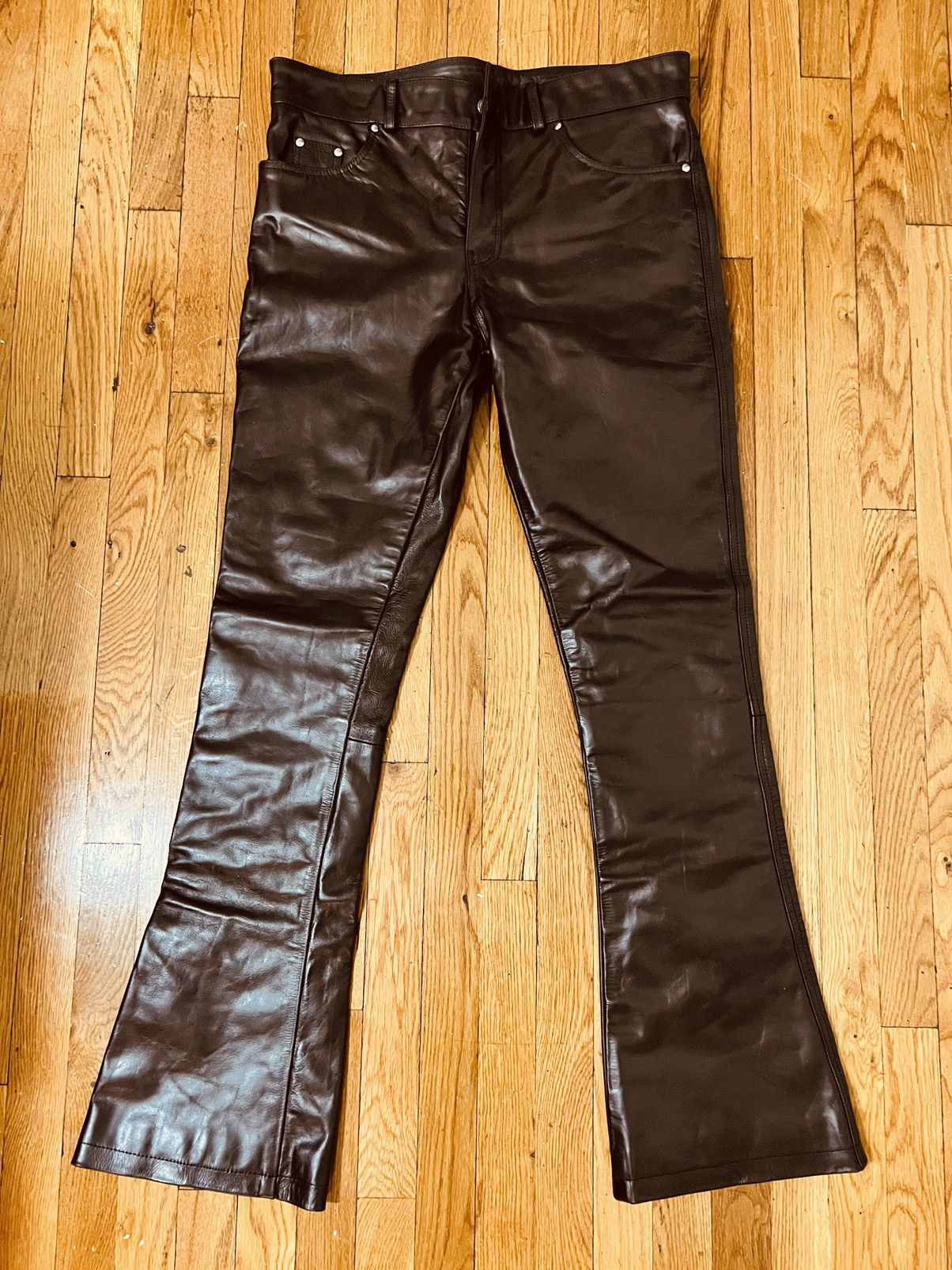 Vintage NYRVA Flared Leather — Coffee Brown | Grailed