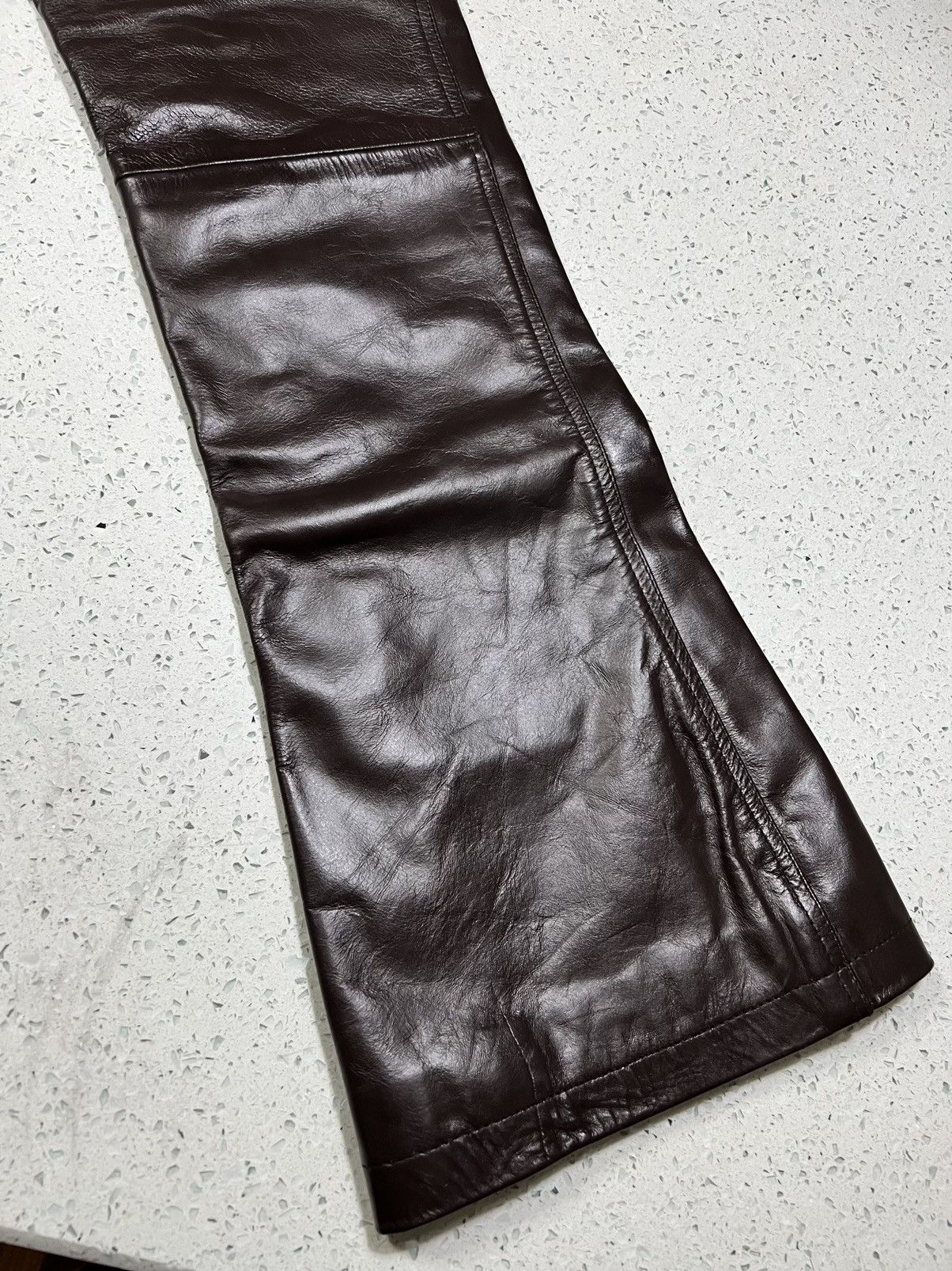 Vintage NYRVA Flared Leather — Coffee Brown Size US 36 / EU 52 - 5 Thumbnail