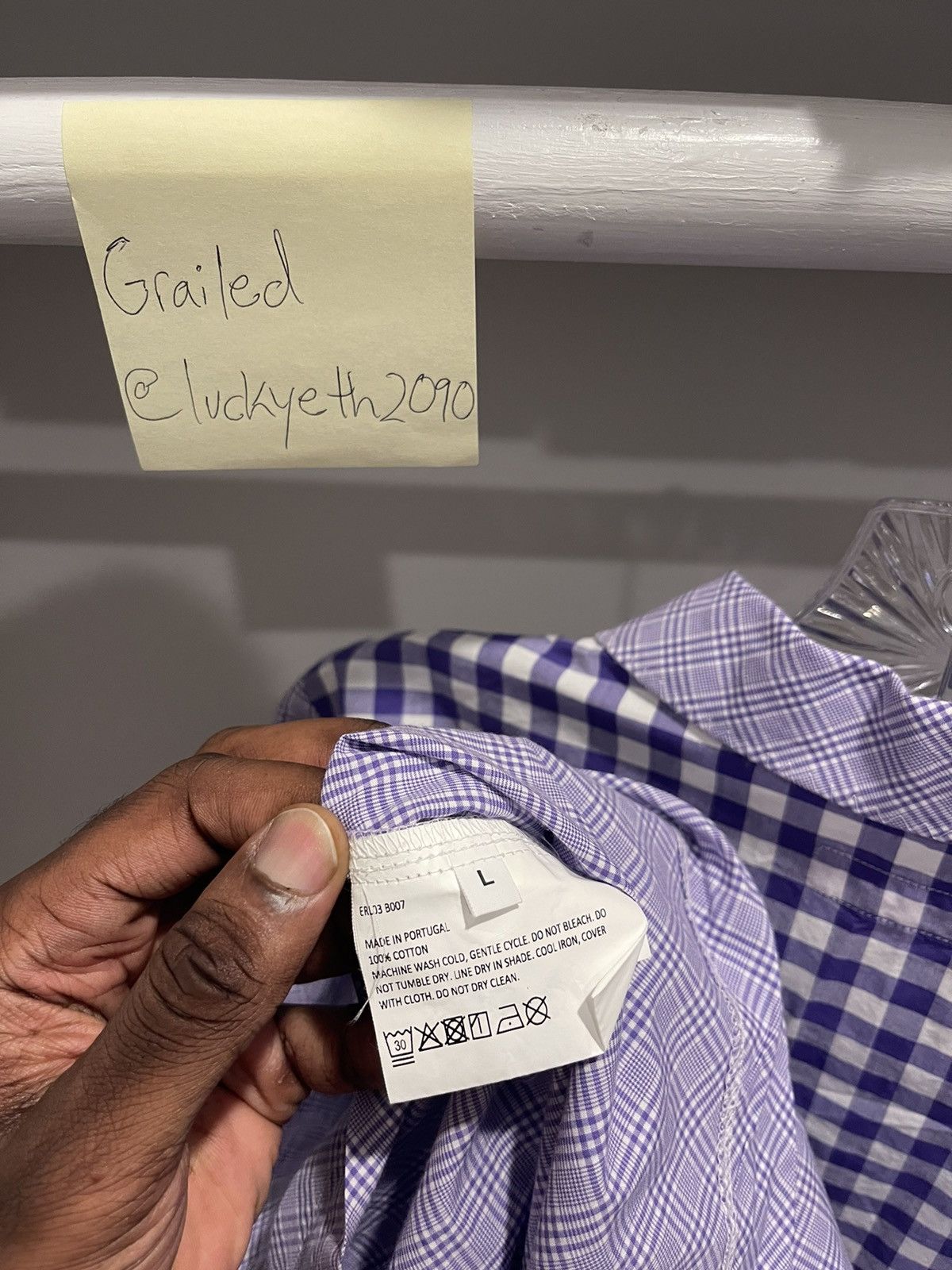 ERL ERL Gingham Wave Check Button Up Camp Shirt Size US L / EU 52-54 / 3 - 5 Thumbnail