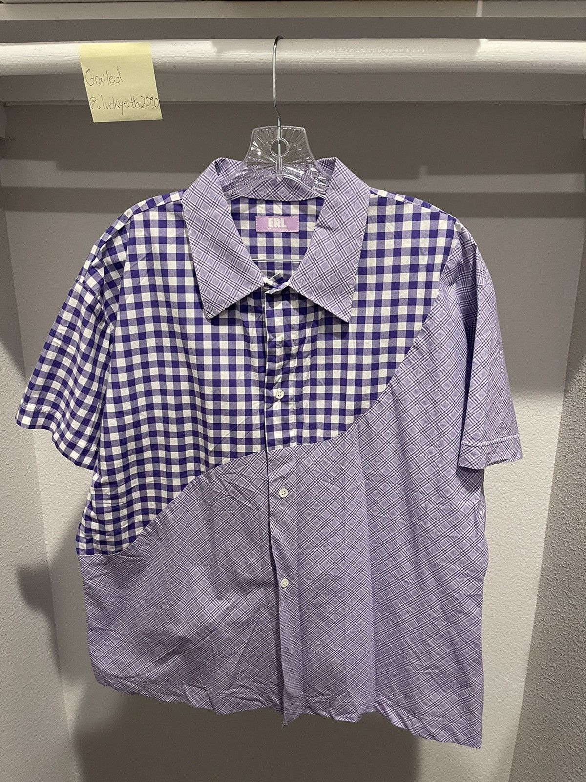 ERL ERL Gingham Wave Check Button Up Camp Shirt Size US L / EU 52-54 / 3 - 1 Thumbnail