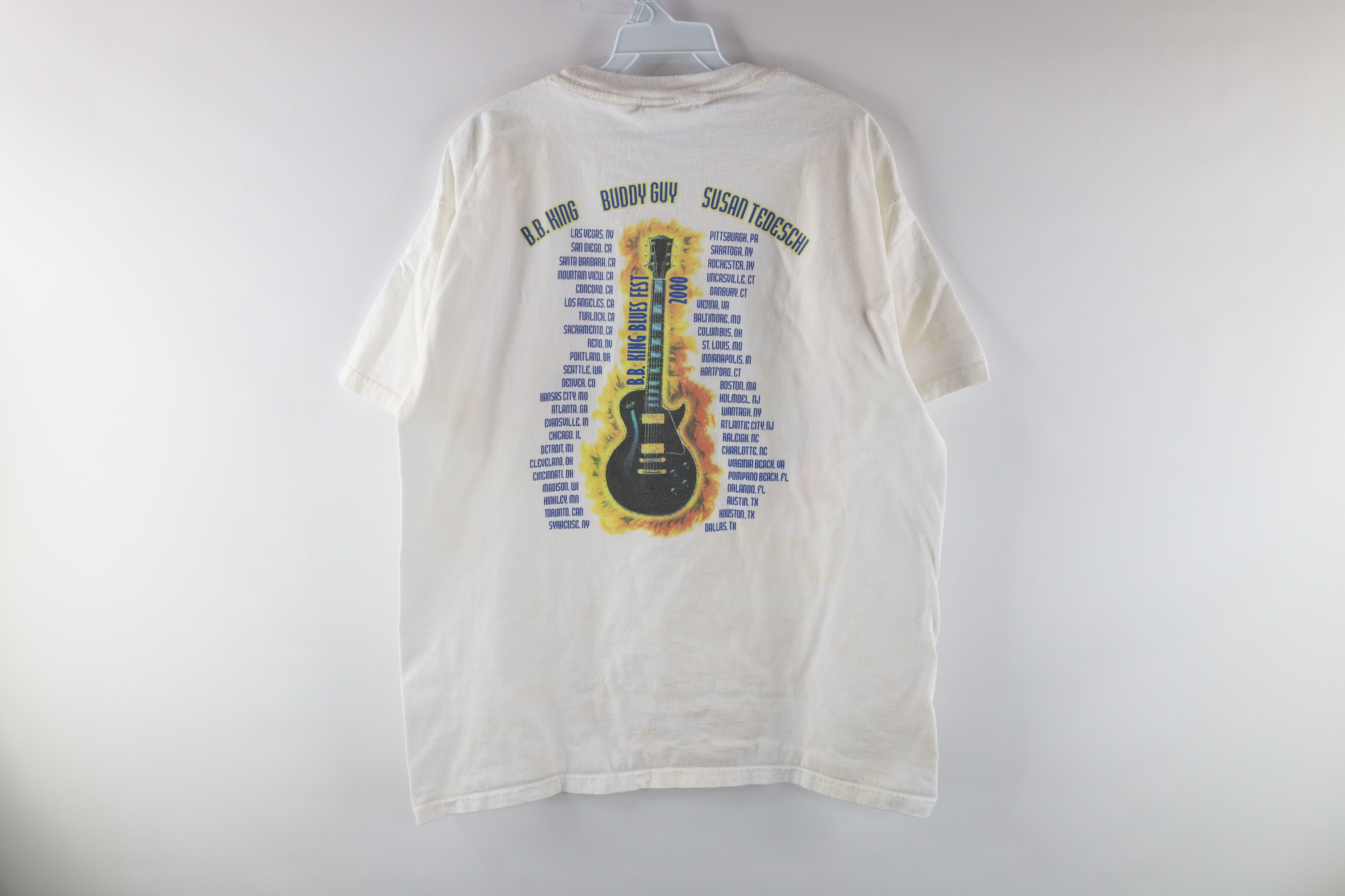 Vintage Vintage BB King Blues Fest Cat Fire 2000 Band Tour T-Shirt Size US L / EU 52-54 / 3 - 8 Thumbnail