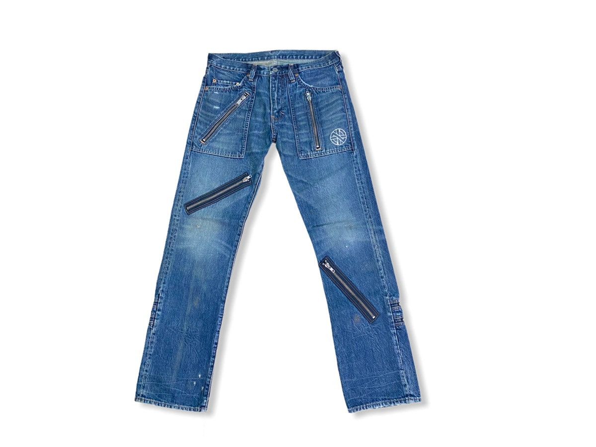Japanese Brand JAPANESE BRAND R.N.A INC MULTIZIPPER DISTRESSED DENIM JEANS Size US 31 - 1 Thumbnail